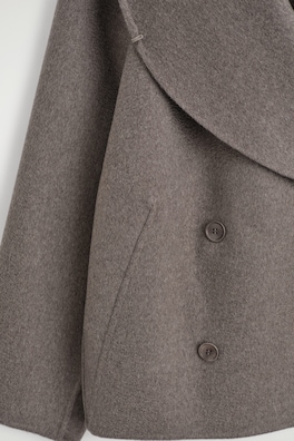 DOUBLE-FACED CASHMERE BOMBER JACKET — STONE 7
