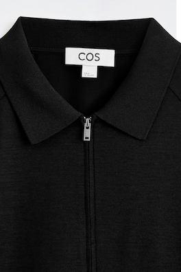 WOOL-JERSEY BOMBER JACKET — BLACK 6