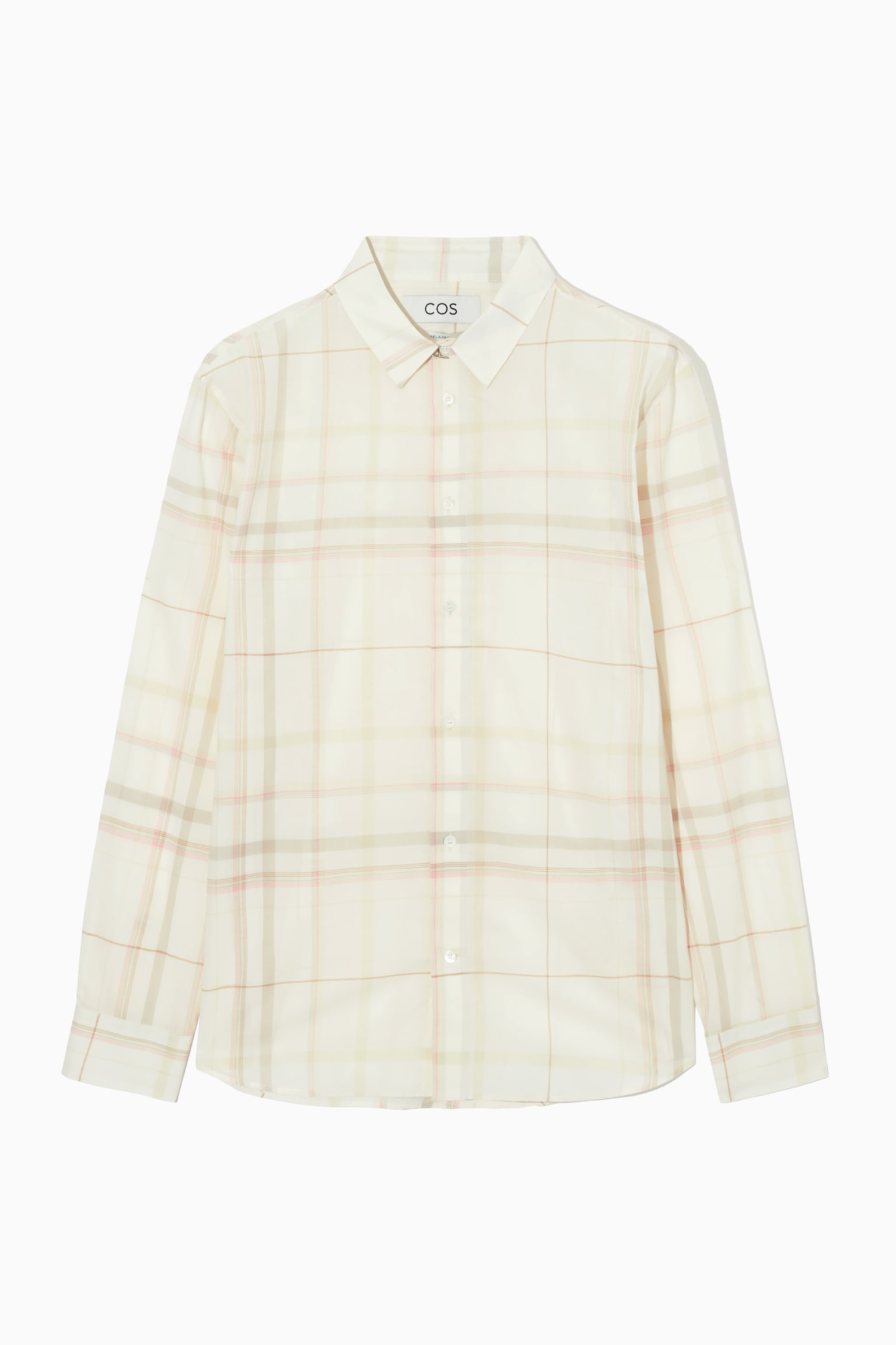 WINDOWPANE-CHECKED SHIRT - BEIGE / CHECKED