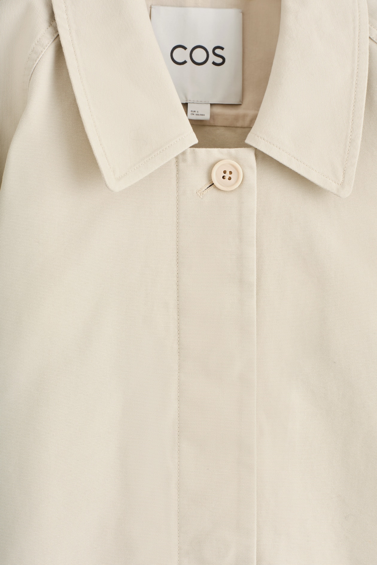 ROUNDED COTTON JACKET — LIGHT BEIGE