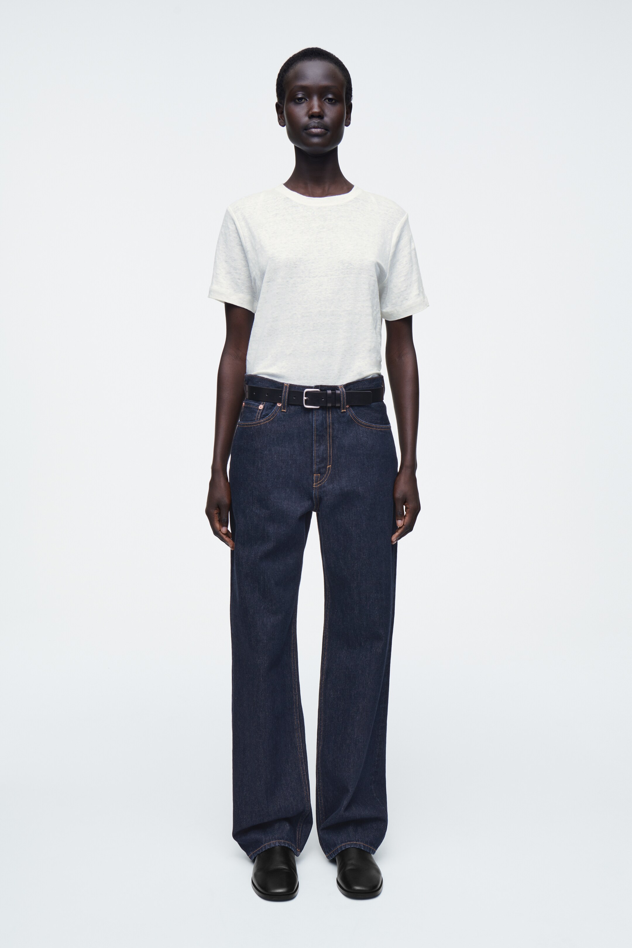 Agrandir l'image: T-SHIRT À COL ROND EN LIN - BLANC - FEMME | H&M FR 2