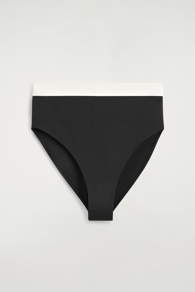 Colour-Block Scuba High-Waisted Bikini Briefs