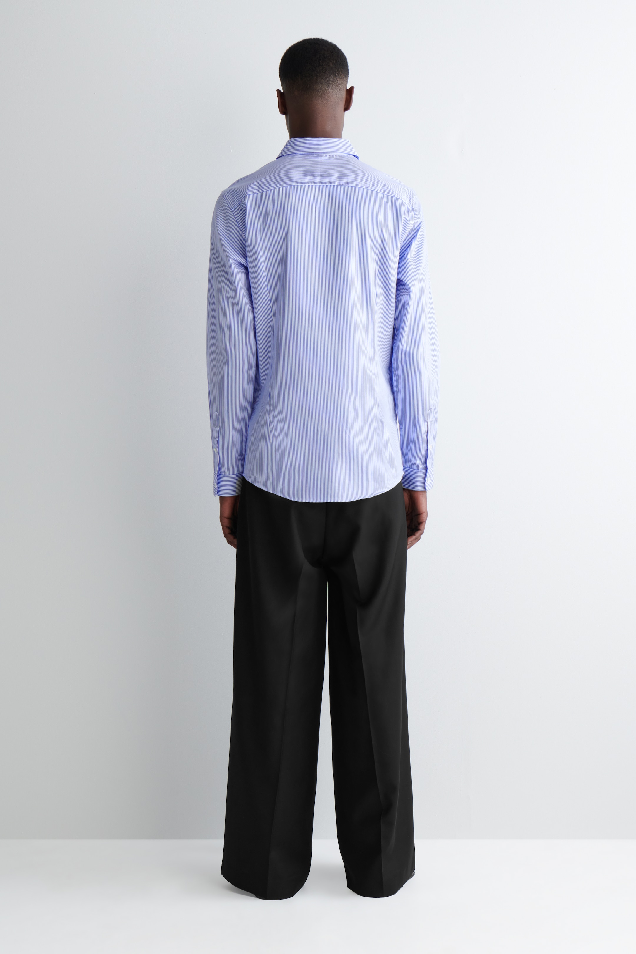 Agrandir l'image: CHEMISE HABILLÉE SLIM EN POPELINE - BLEU / RAYÉ - HOMME | H&M FR 4