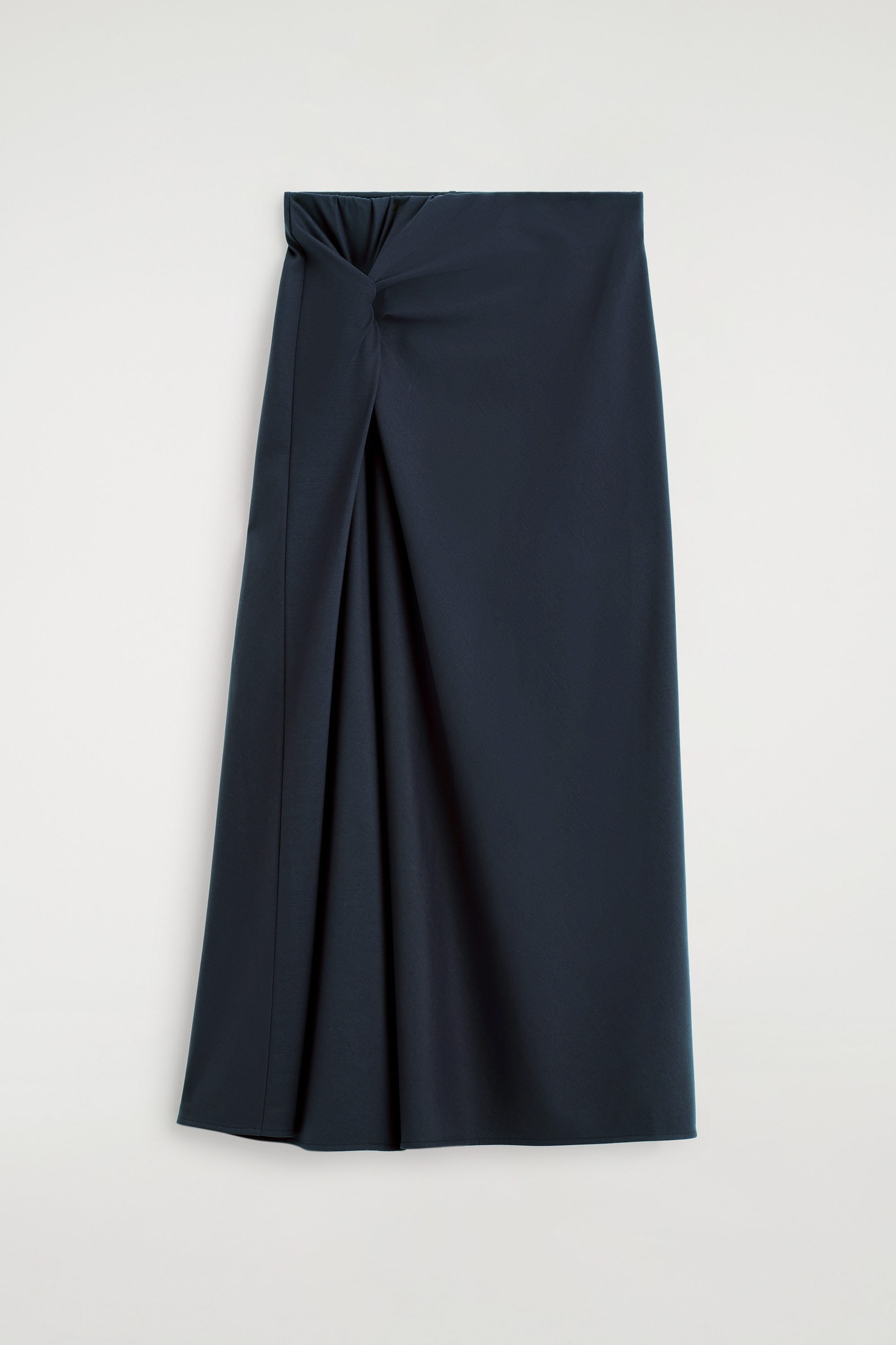 TWIST-DETAIL JERSEY MIDI SKIRT