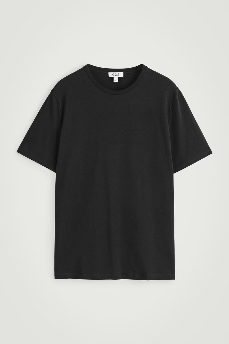 COS Cotton Crew-Neck T-Shirt Black Men's Extra Small