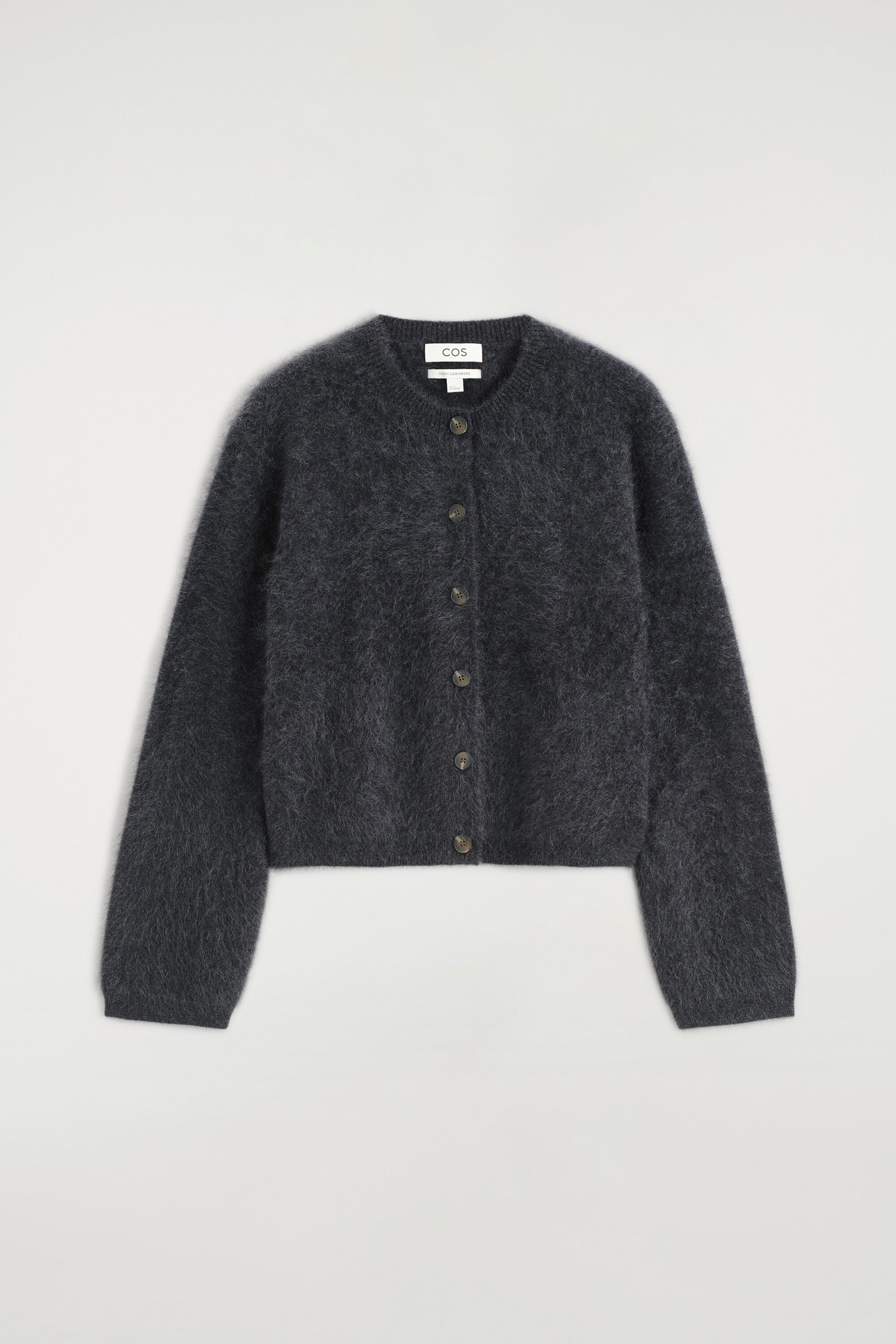 Brushed-cashmere Crew-neck Cardigan