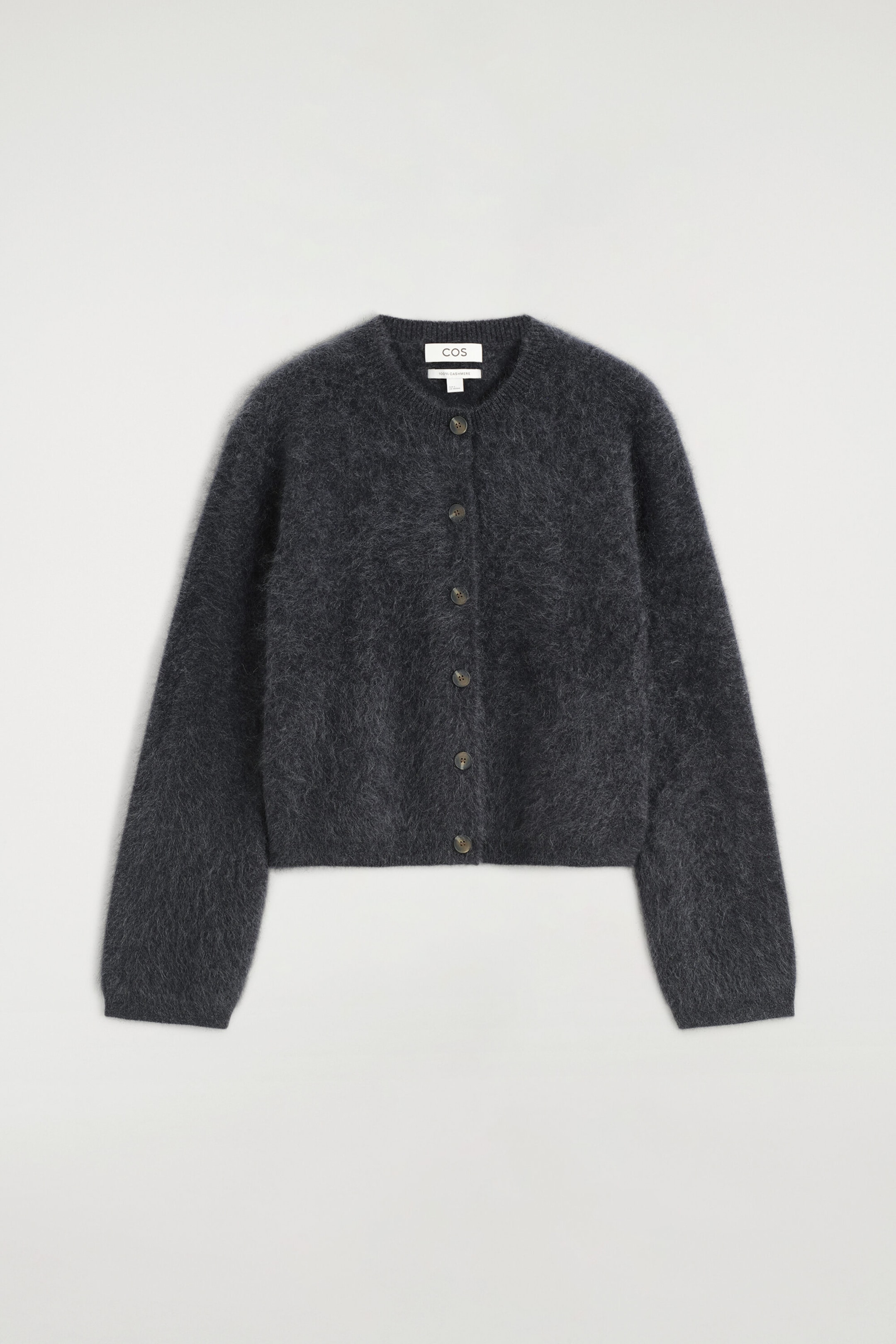 CARDIGAN COL ROND EN CACHEMIRE BROSSÉ