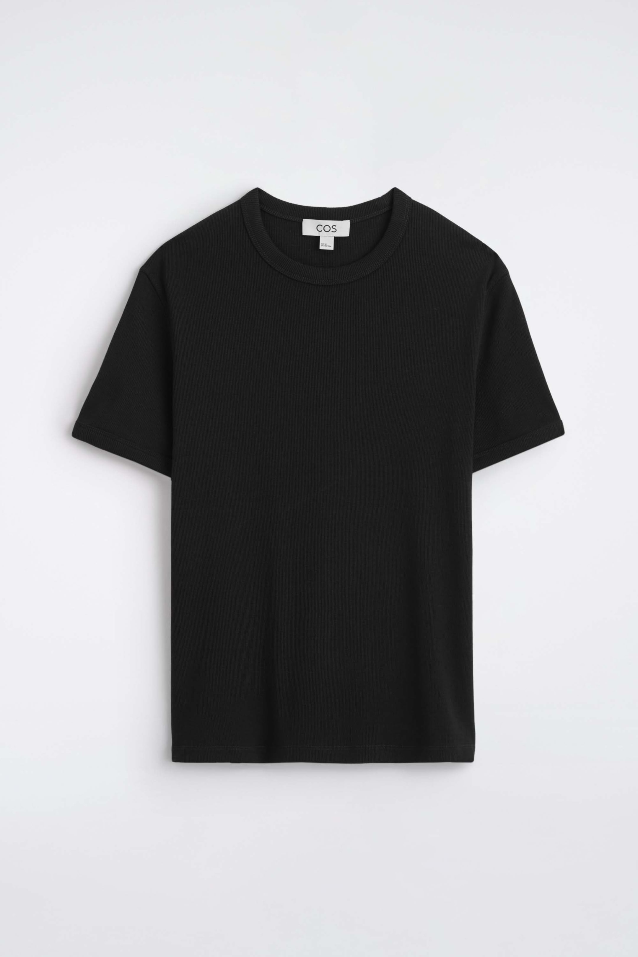 SLIM RIBBED COTTON T-SHIRT