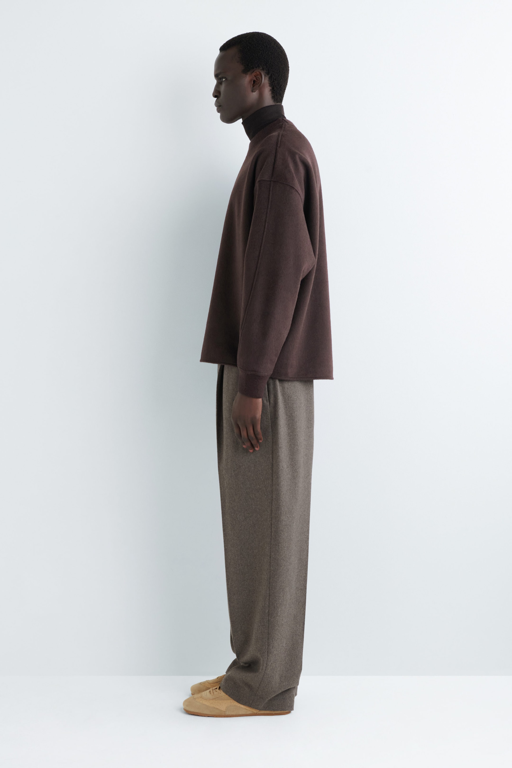 OVERSIZED MERINO-WOOL JERSEY SWEATER