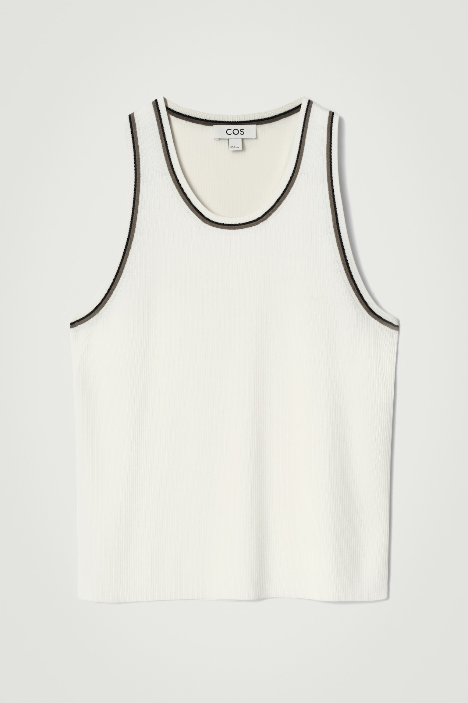 CANOTTA A COSTE CON BORDI A CONTRASTO - BIANCO/BLU NAVY - 2