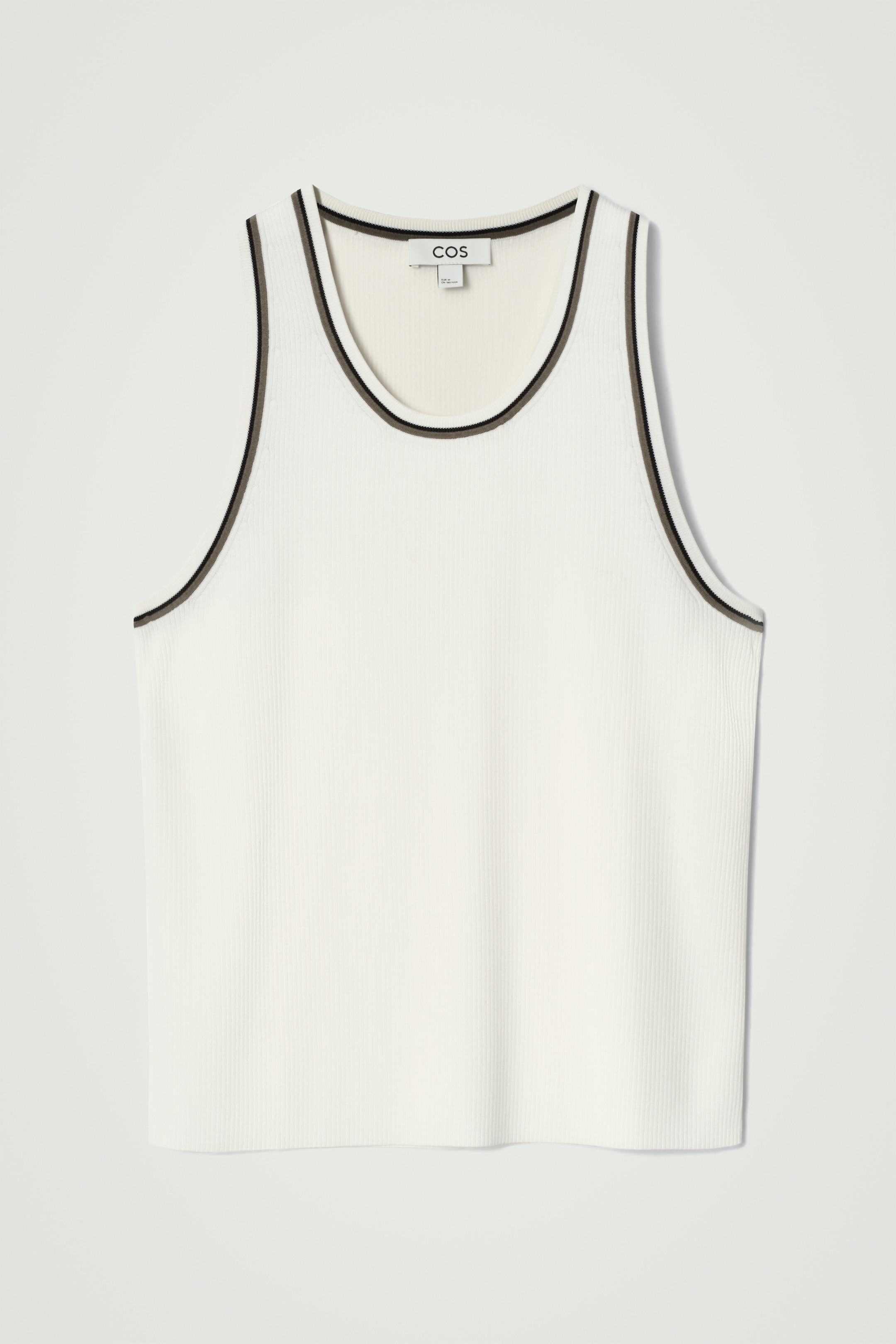 Grösseres Bild ansehen: GERIPPTES TANKTOP MIT KONTRASTPARTIE - WEISS - HERREN | H&M CH 6