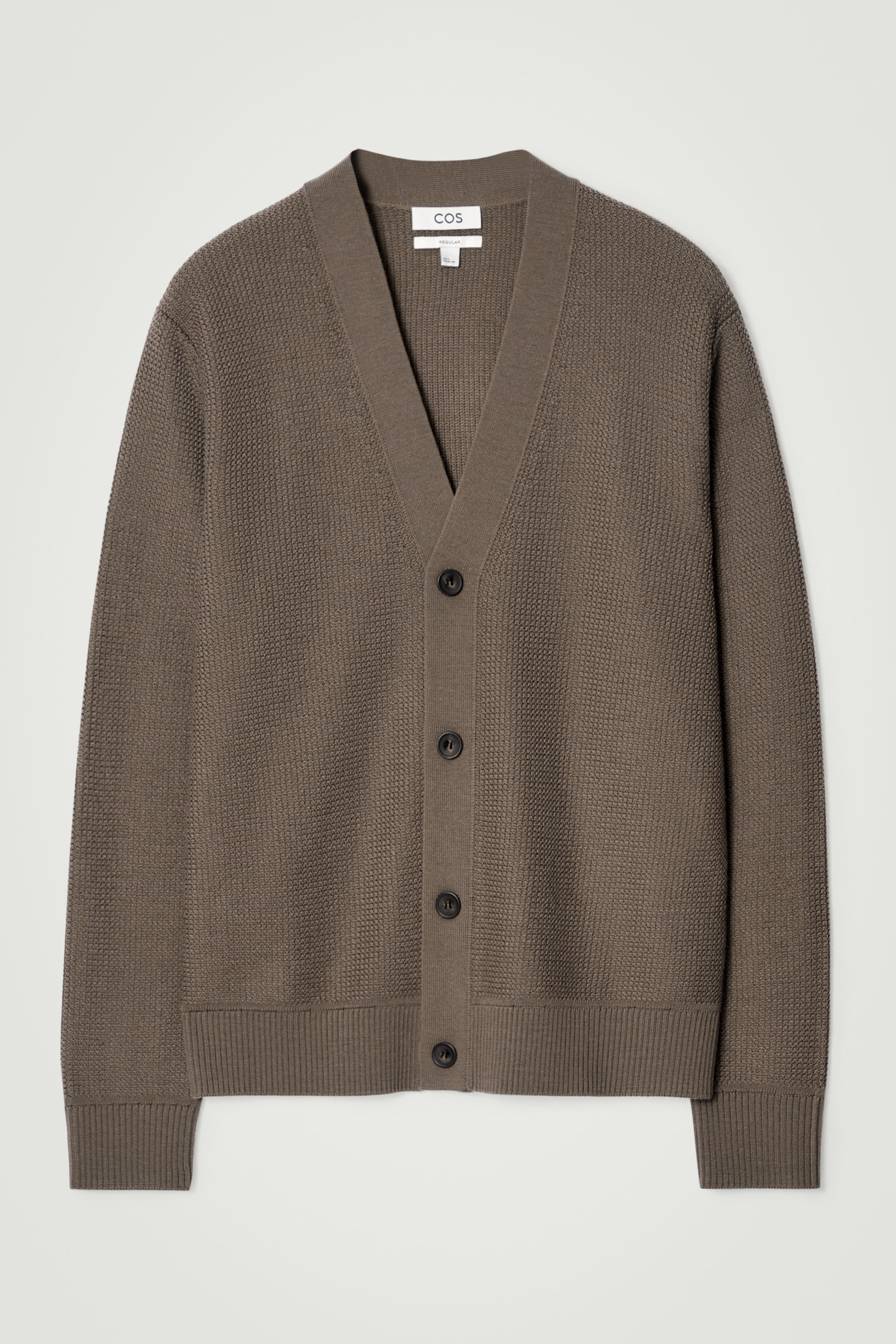 Ingrandisci l'immagine: TEXTURED MERINO WOOL CARDIGAN - MOLE - UOMO | H&M CH 1