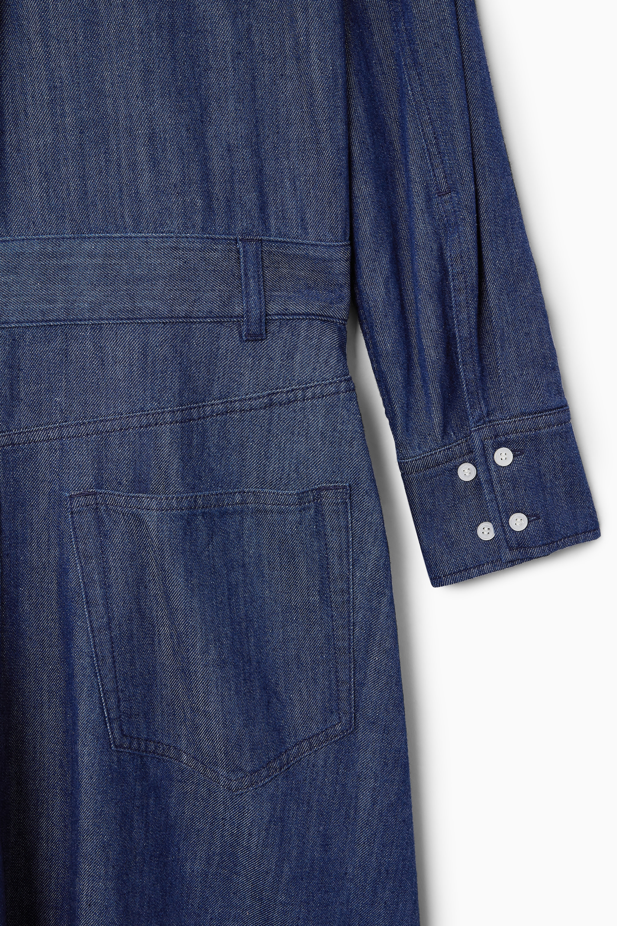 View larger image: DENIM MIDI SHIRT DRESS - INDIGO - Ladies | H&M GB 3