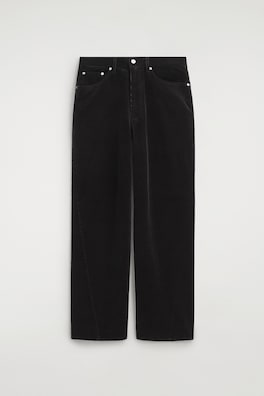FACADE CORDUROY STRAIGHT-LEG JEANS — BLACK 11