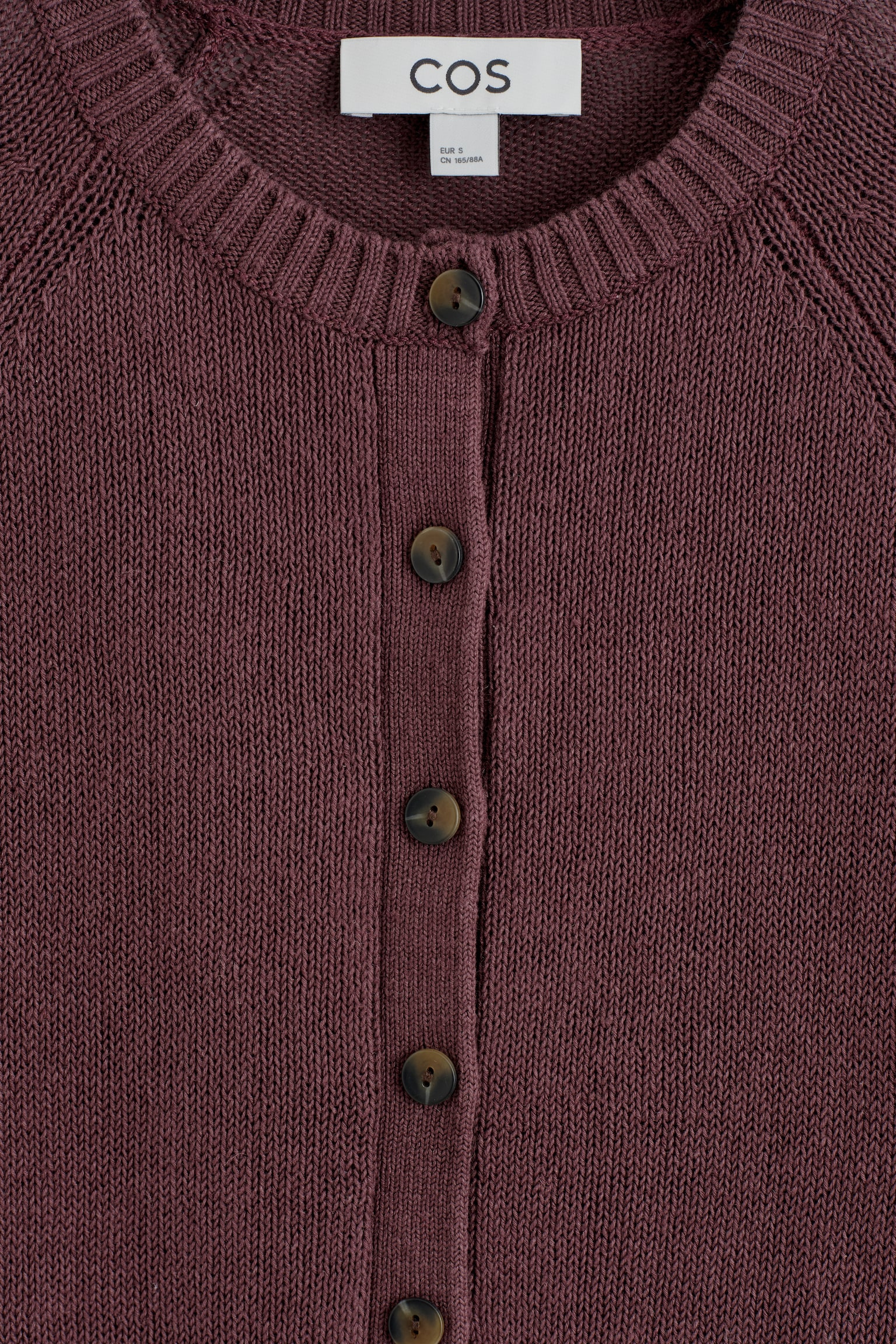 PLETENÝ LENOVÝ KARDIGAN - BURGUNDY/KOBALTOVĚ MODRÁ - 7