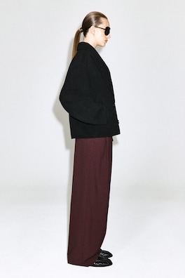 OVERSIZED DOUBLE-FACED WOOL JACKET — BLACK 3
