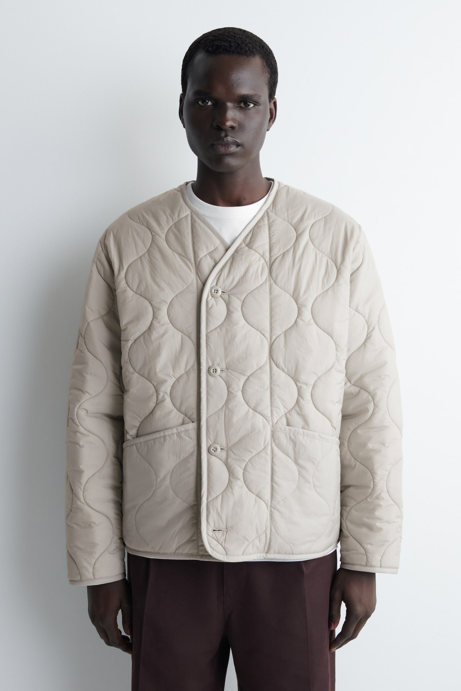 WENDBARE STEPPJACKE - Hellgrau/SCHWARZ - 10