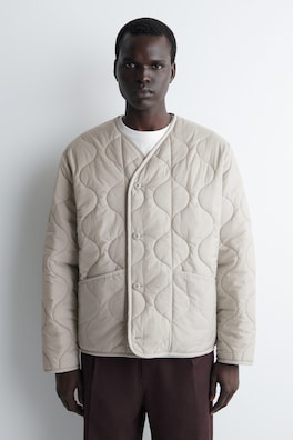 REVERSIBLE QUILTED JACKET — LIGHT GREY 4