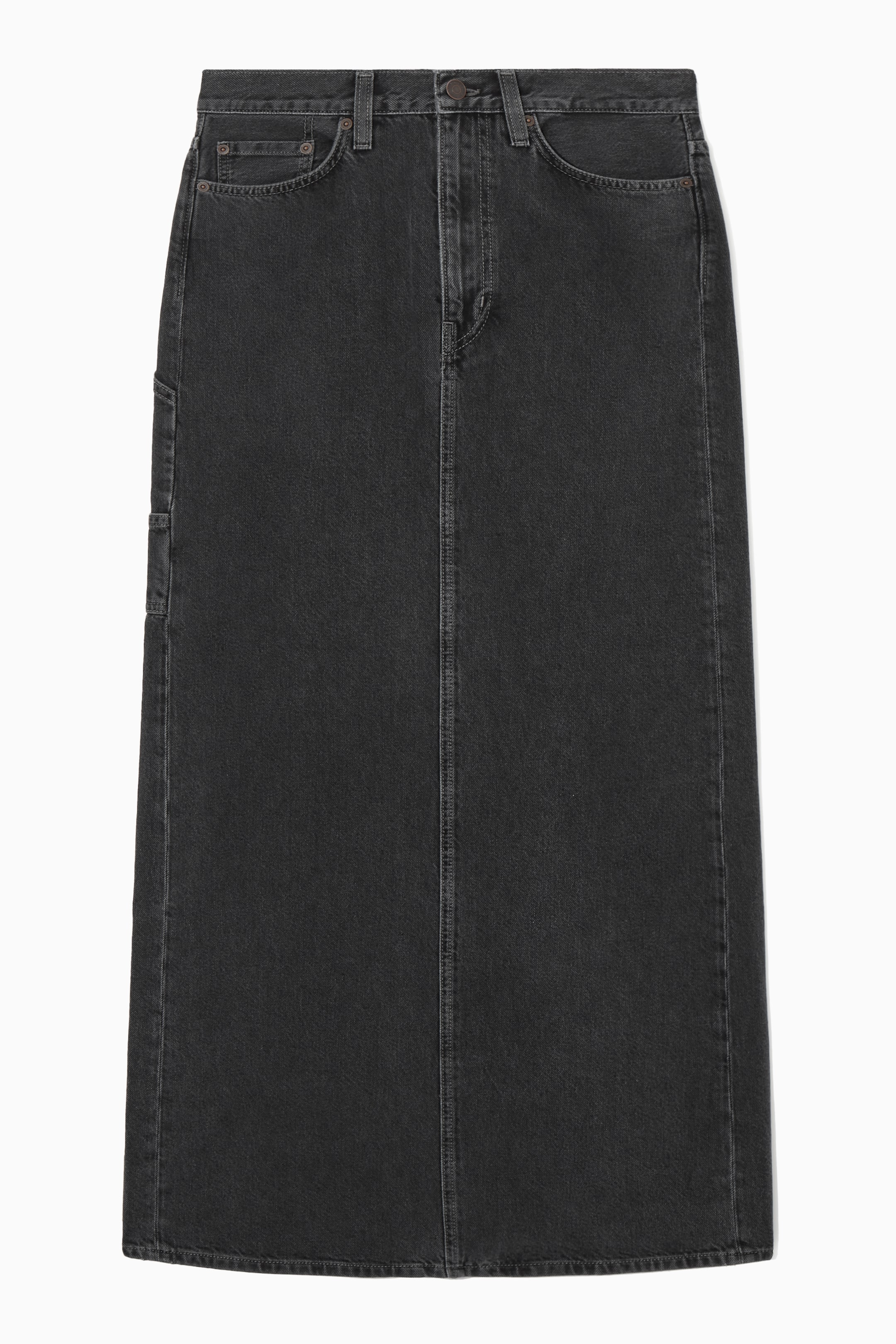 Visa större bild: MAXIKJOL I DENIM - SVART - DAM | H&M SE 1