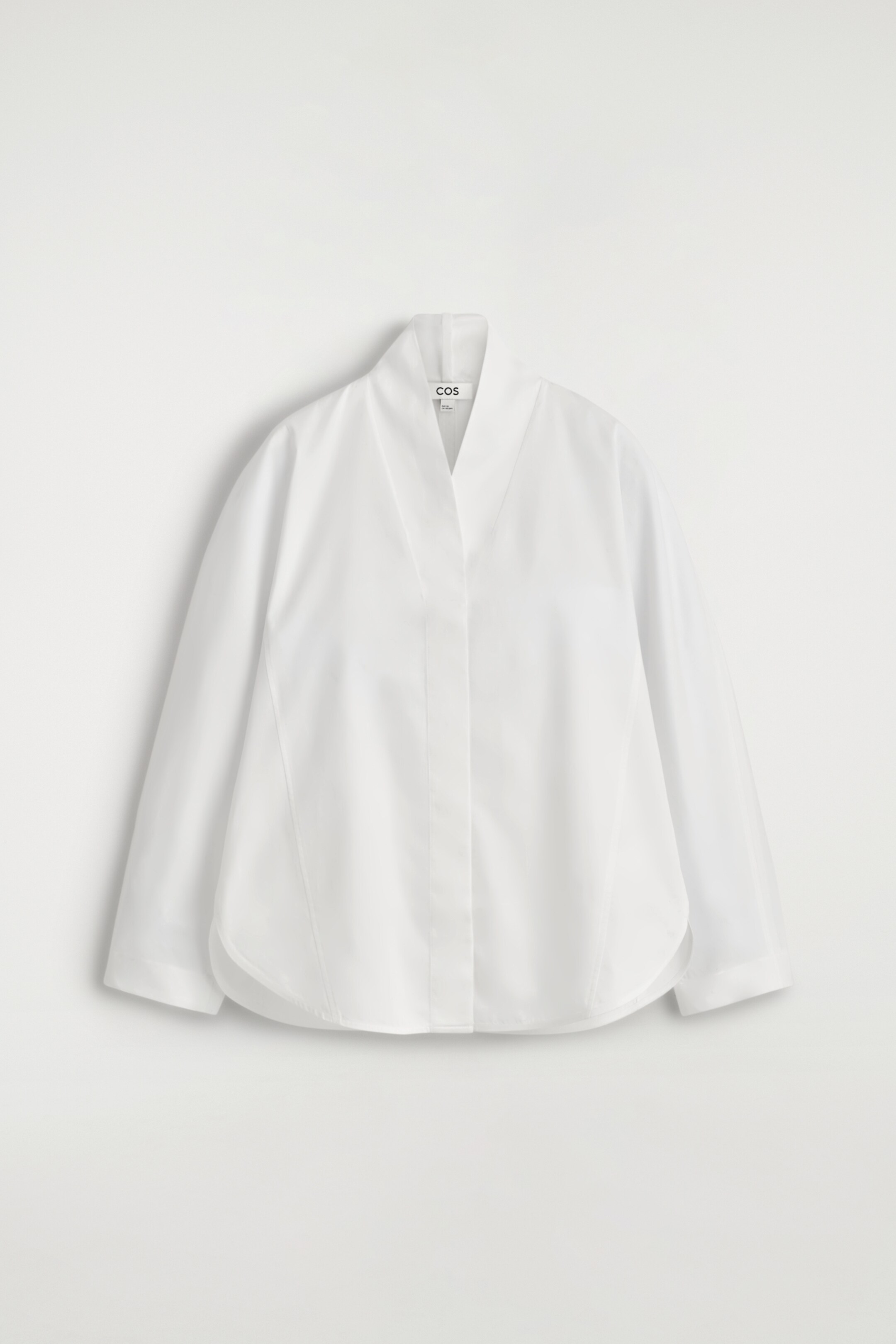 Ingrandisci l'immagine: SHAWL-COLLAR COTTON BLOUSE - OFF-WHITE - DONNA | H&M CH 7