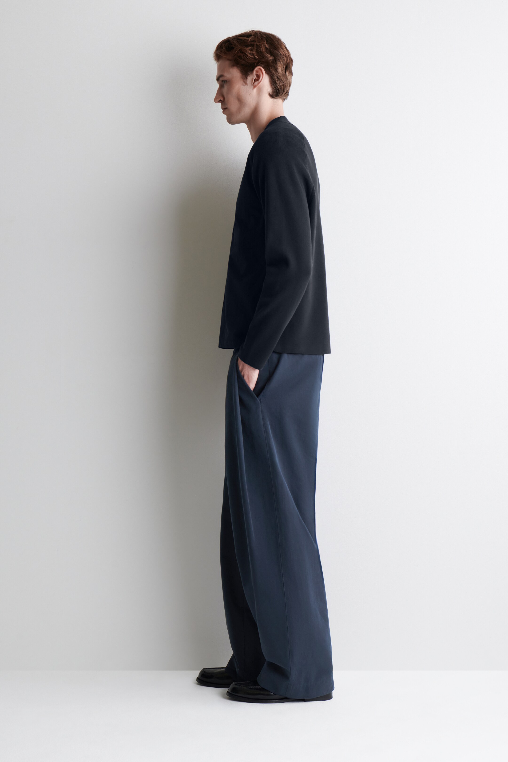 Grotere afbeelding bekijken: Gebreid vest met nylonpanelen - MARINEBLAUW - HEREN | H&M BE 3
