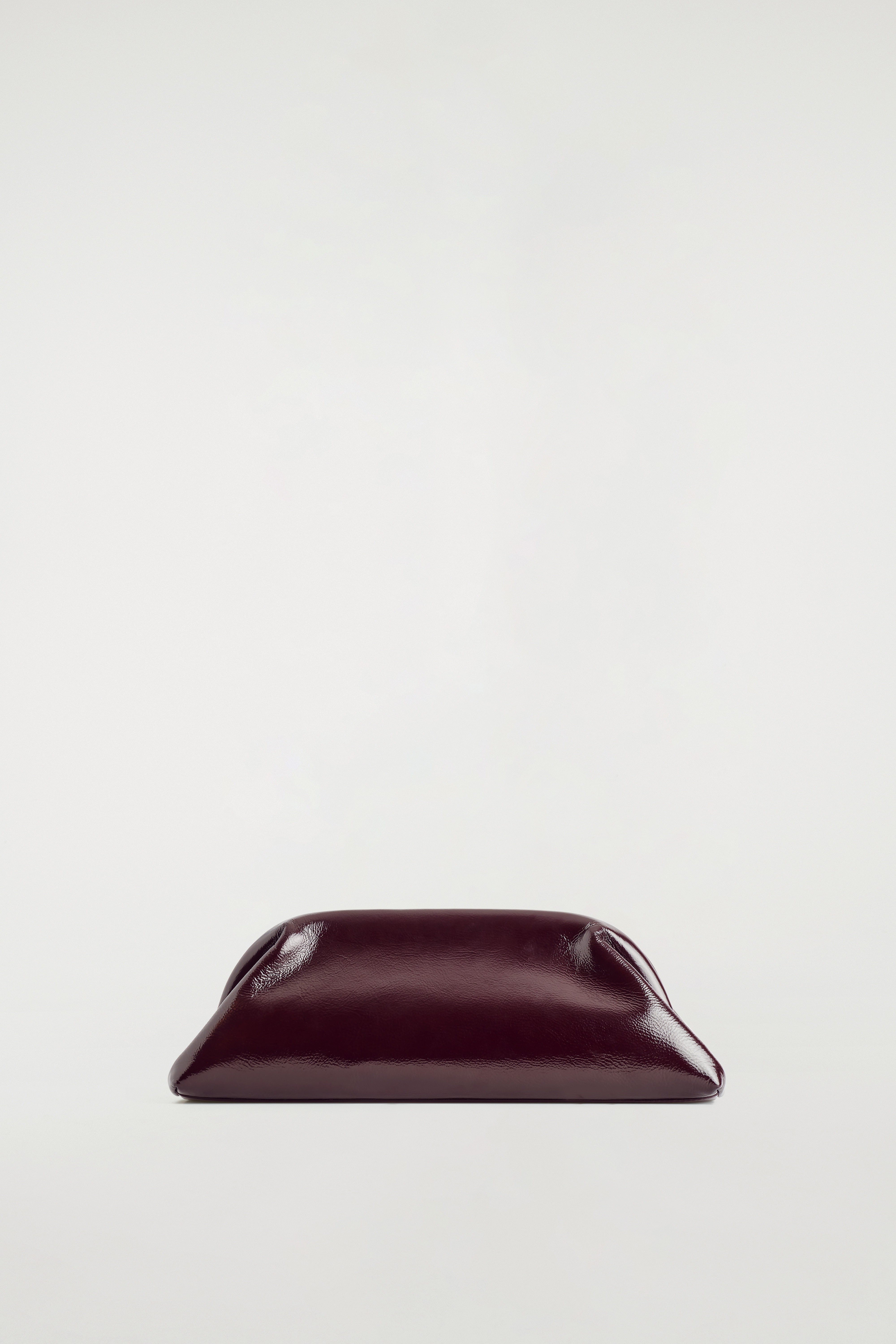 INGOT CLUTCH BAG - LEATHER - ΜΠΟΡΝΤΟ/ΚΟΚΚΙΝΟ ΤΟΥ ΚΡΑΣΙΟΥ