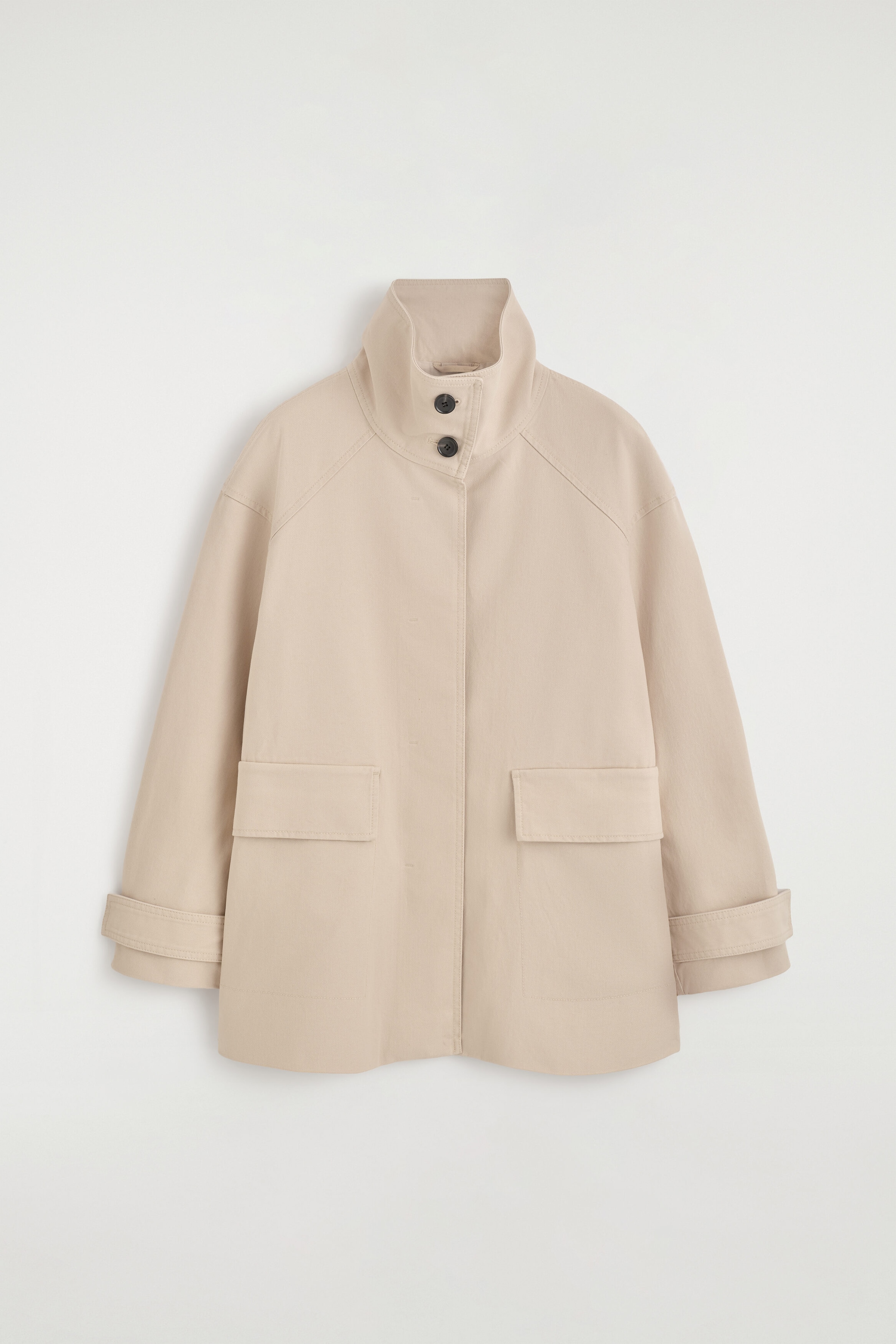 Veste col cheminée en sergé de coton