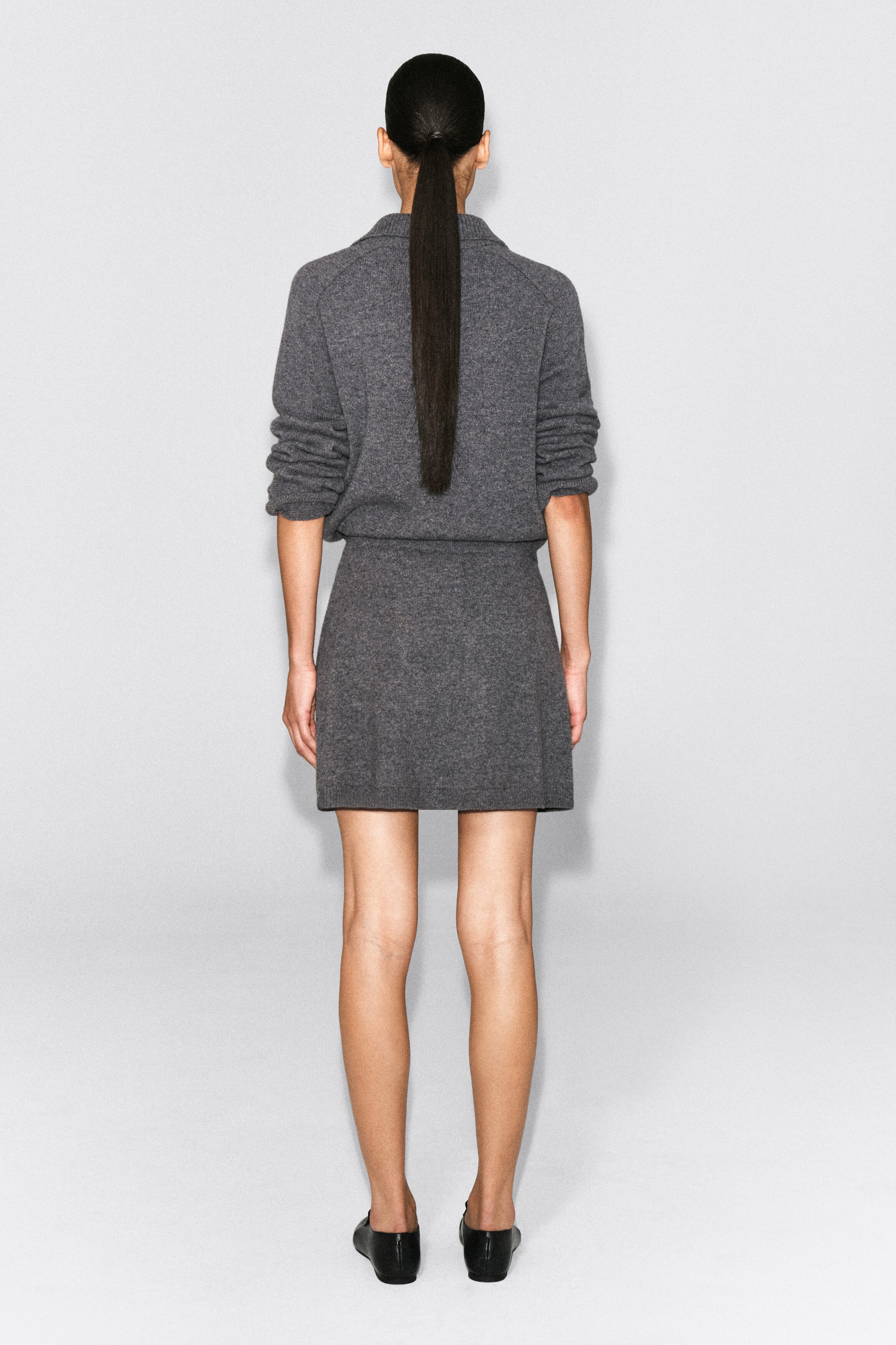 MERINO WOOL MINI WRAP SKIRT - thumbnail 5