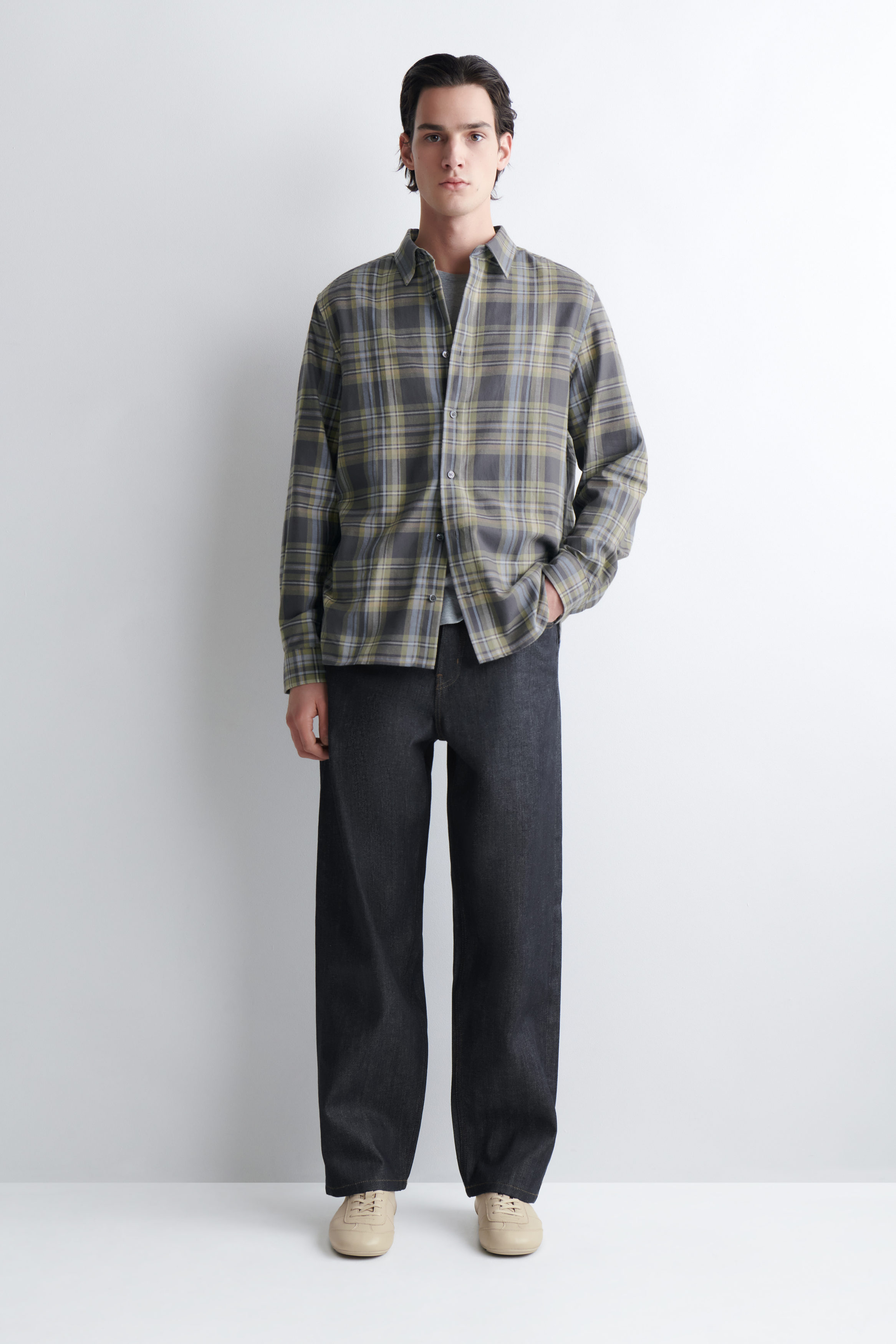 CHECKED COTTON-TWILL SHIRT - thumbnail 2