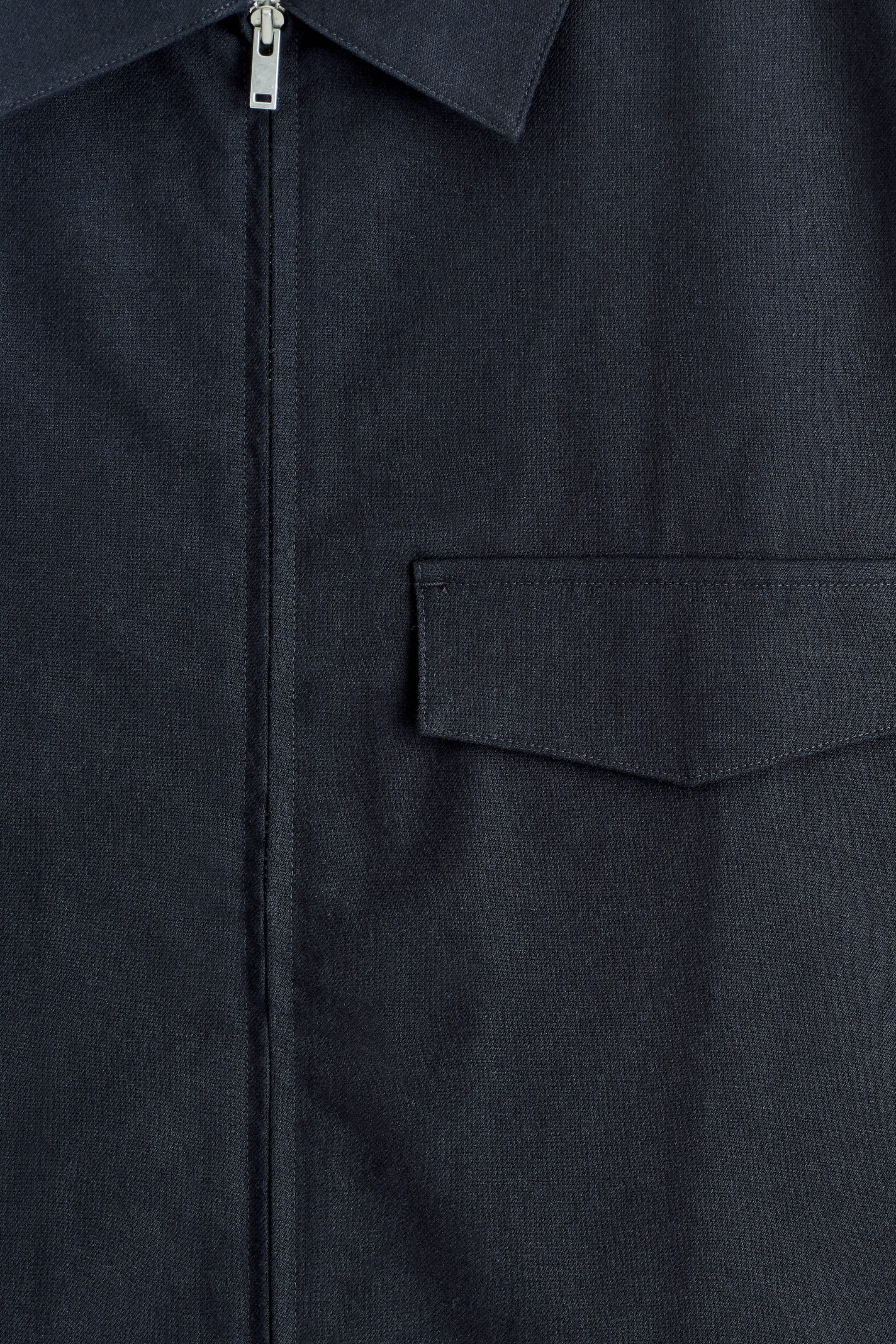 COTTON ZIPPED OVERSHIRT