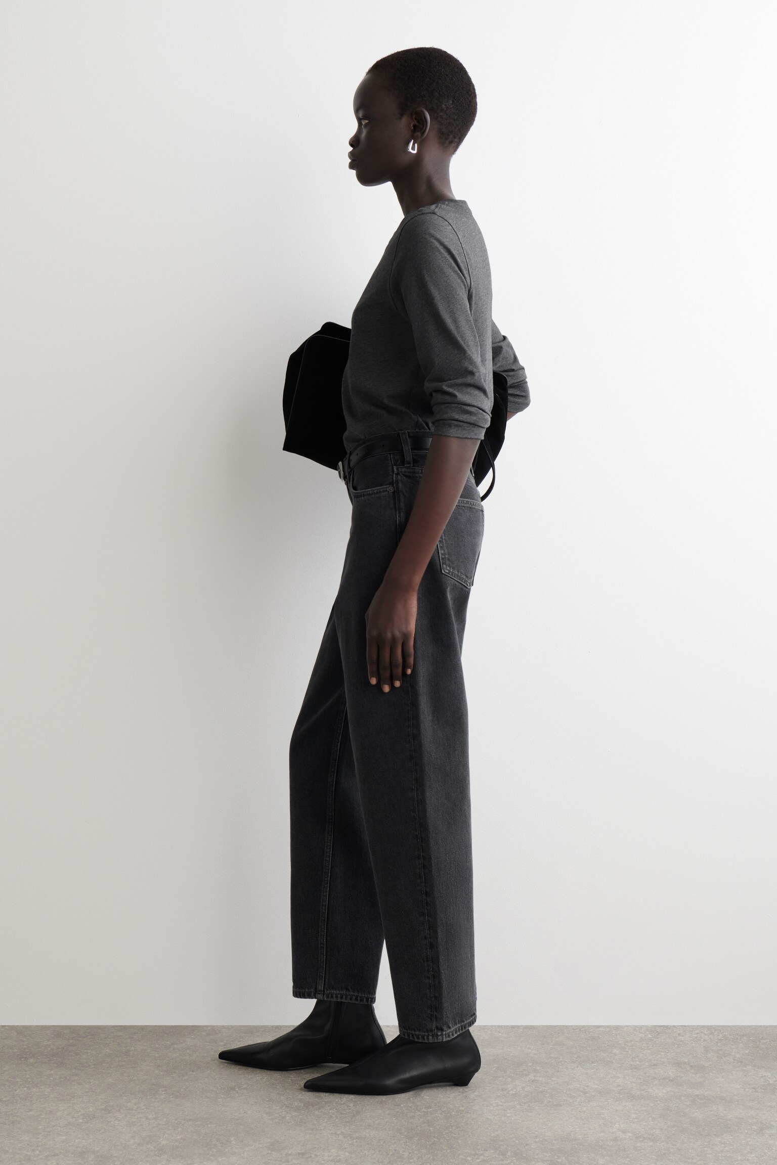 CAMISETA 24/7 DE MANGA LARGA - GRIS JASPEADO/BLANCO/MARRÓN/RAYAS - 4