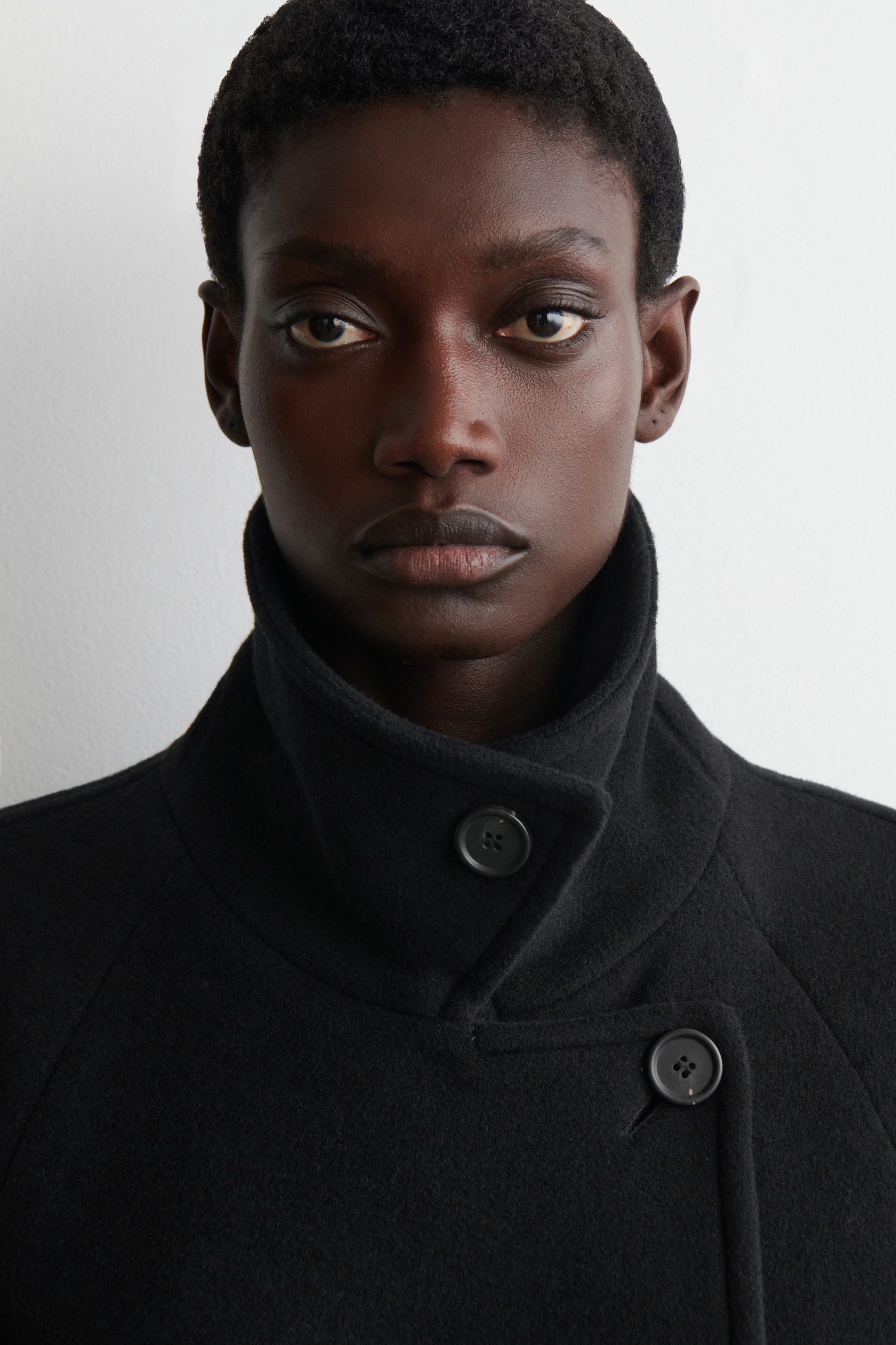 OVERSIZED DOUBLE-BREASTED WOOL LONG COAT