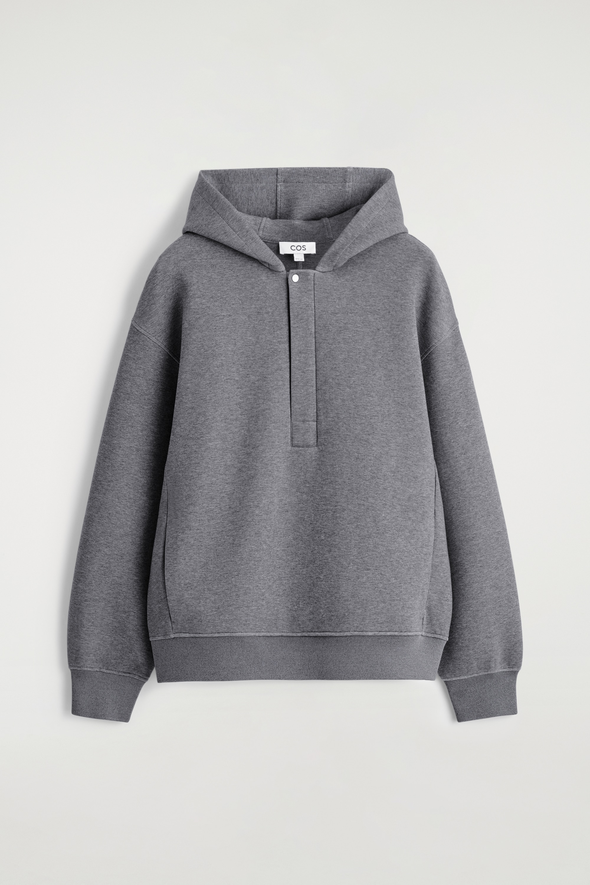 SCUBA HENLEY HOODIE - GREY MÉLANGE