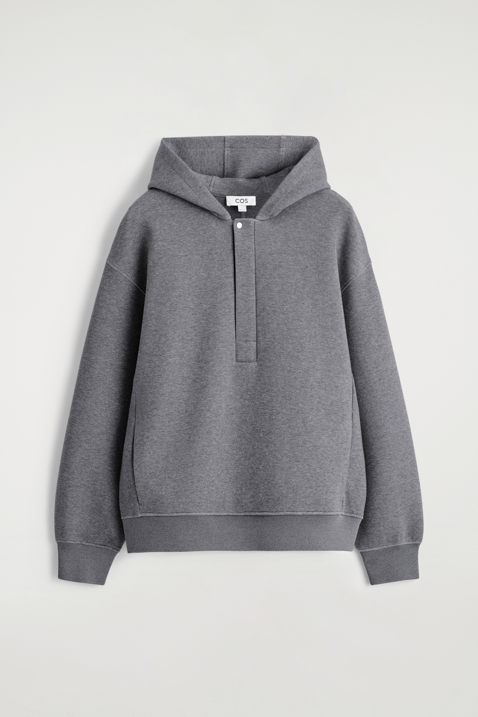 HENLEY-KAPUZENPULLOVER AUS SCUBA - GRAU MELIERT - 2