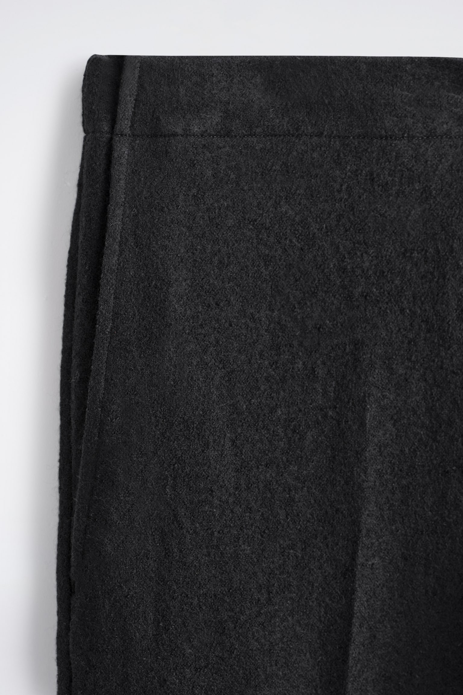 ELASTICATED BOILED-WOOL TROUSERS - ČERNÉ/DARK BROWN/TMAVÁ KHAKI - 5
