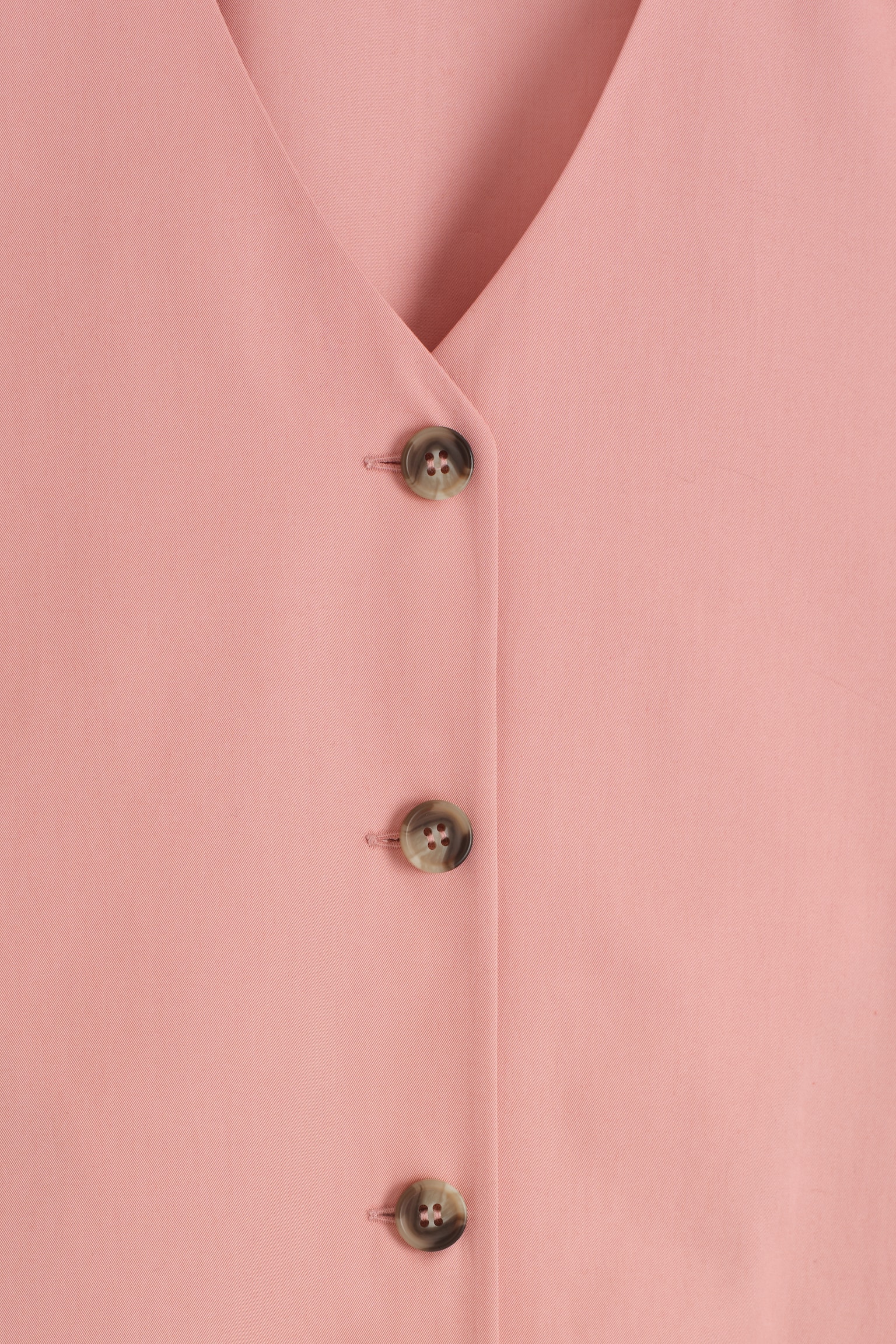 ROBE COURTE BOUTONNÉE EN COTON PIMA - ROSE/NOIR/ROSE - 4