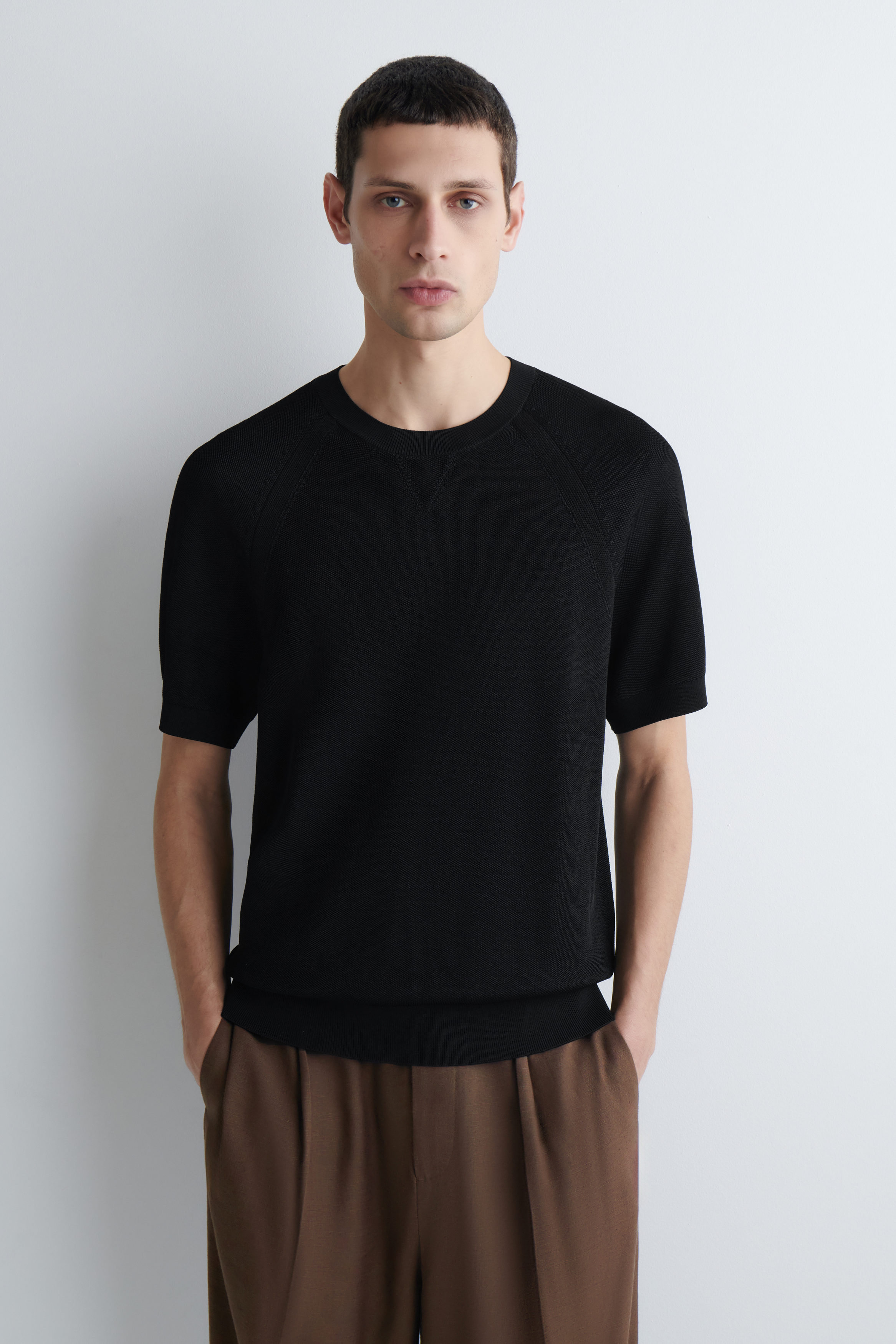 DOUBLE-FACED KNITTED T-SHIRT