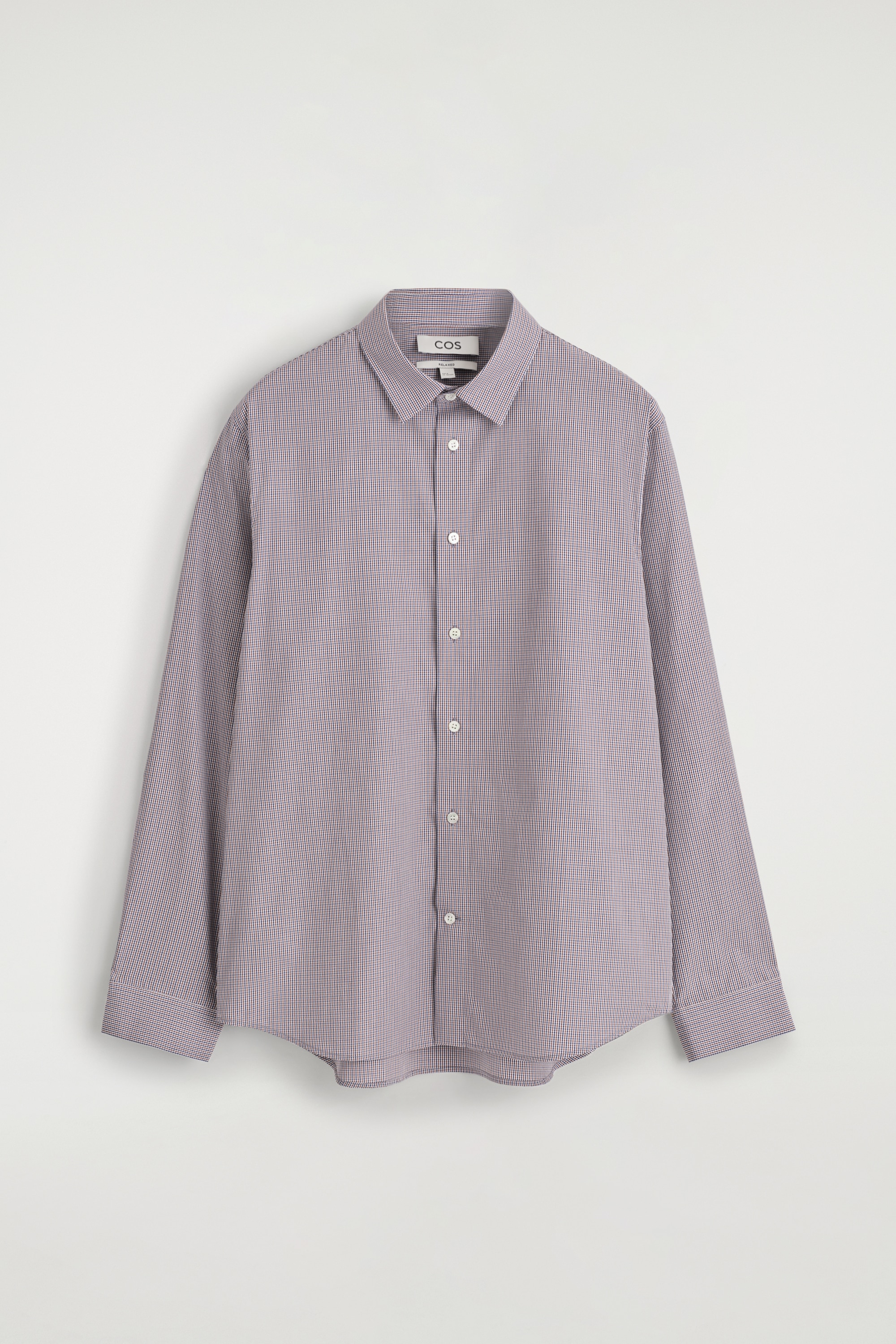 RELAXED CHECKED COTTON-POPLIN SHIRT - RED / BLUE / CHECKED