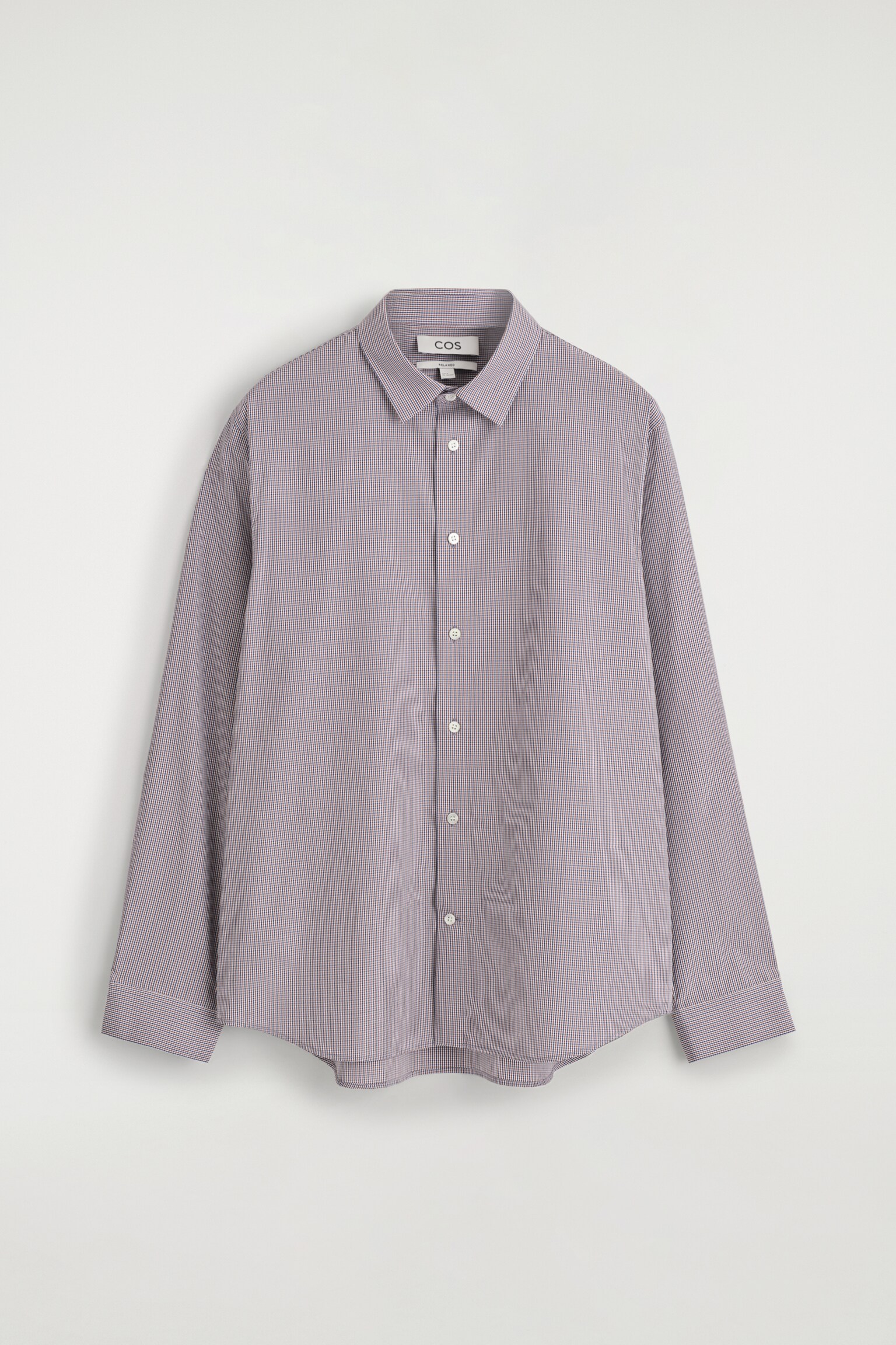 CAMISA DE POPELINA DE CUADROS RELAXED FIT - ROJO / AZUL / CUADROS - 2