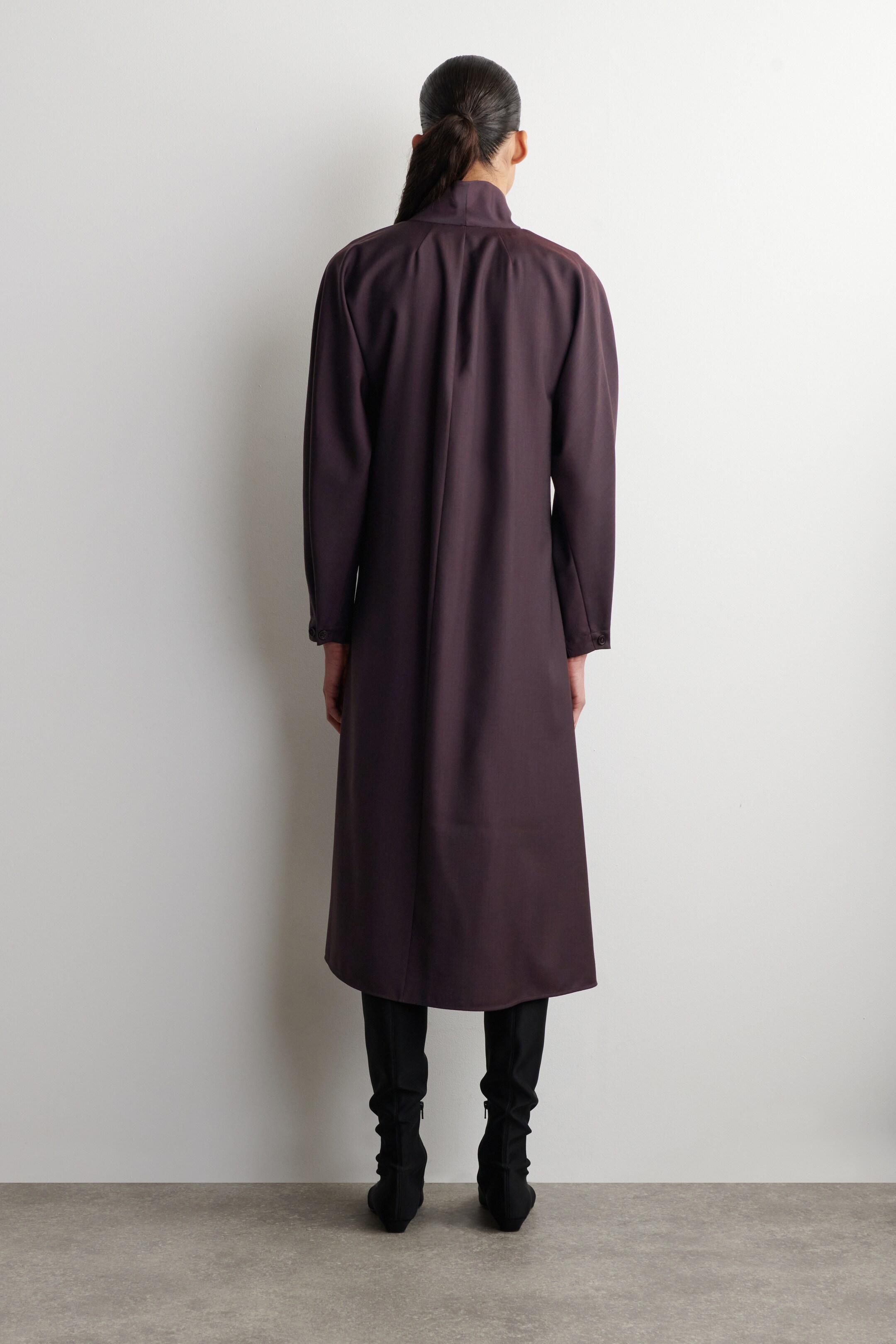 Agrandir l'image: ROBE PORTEFEUILLE EN LAINE À COL CHÂLE - VIOLET - FEMME | H&M CH 2