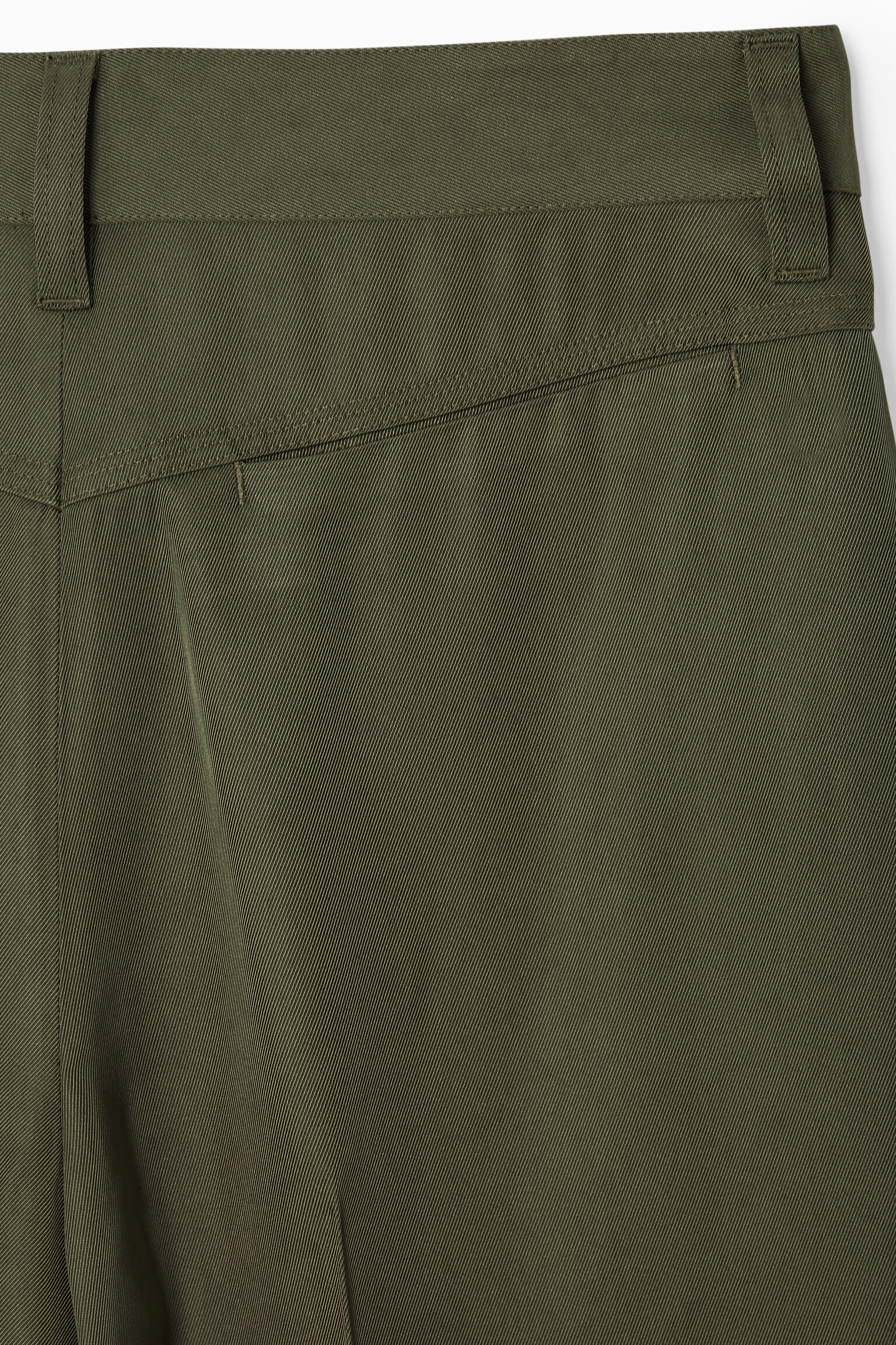REGULAR FLUID STRAIGHT-LEG TROUSERS - DARK KHAKI - 2