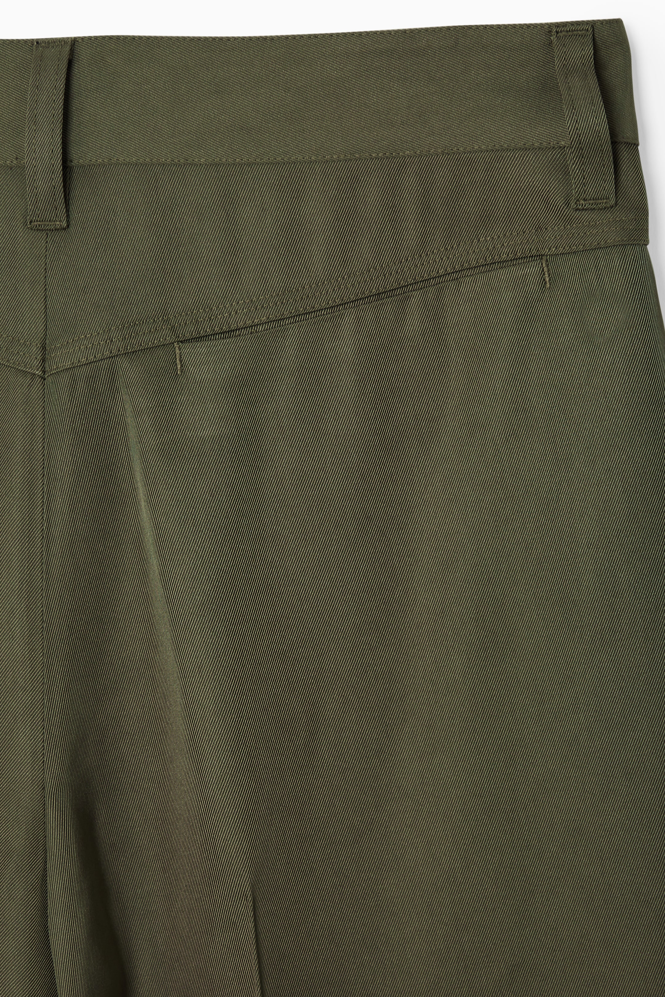 View larger image: REGULAR FLUID STRAIGHT-LEG TROUSERS - DARK KHAKI - Ladies | H&M GB 2