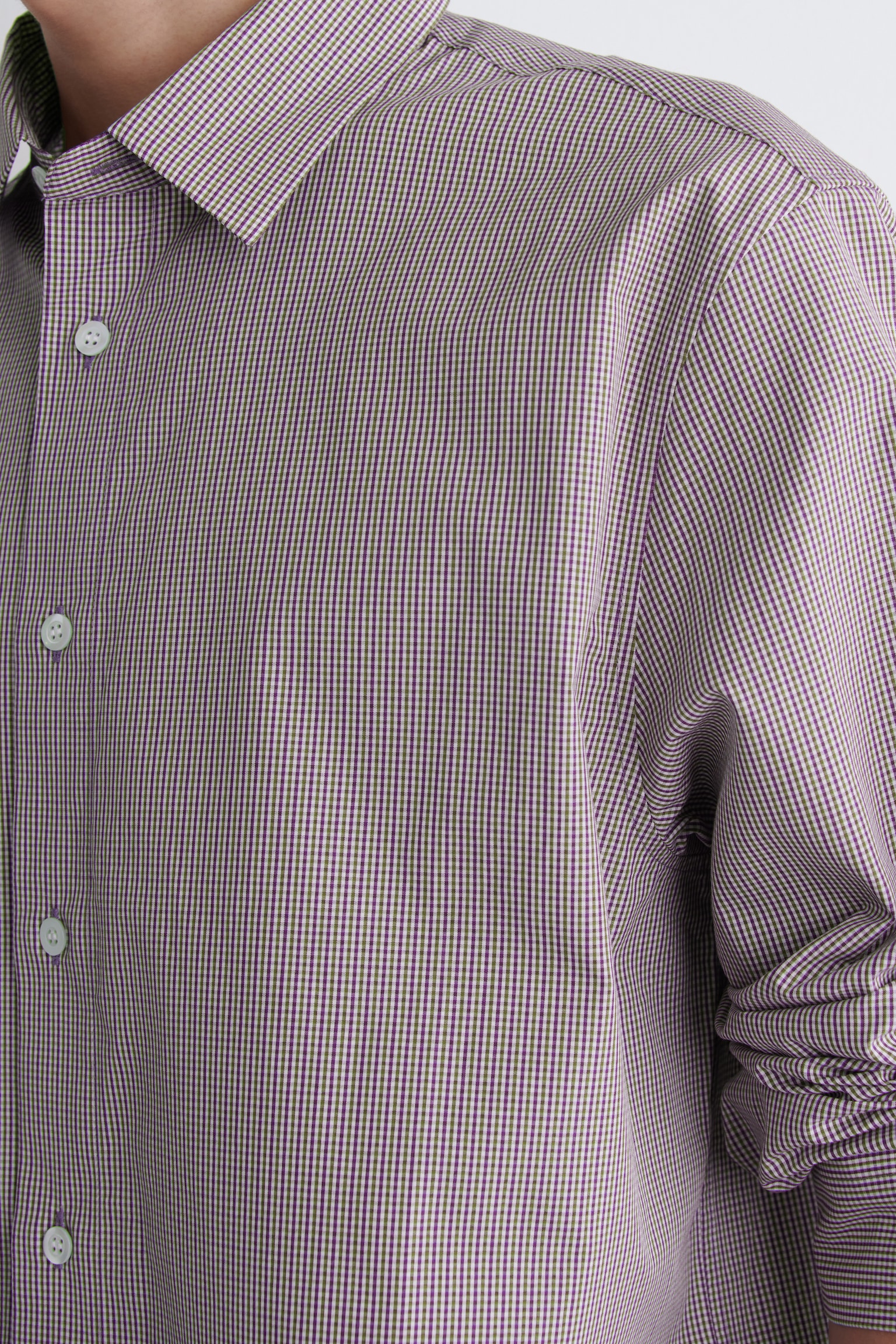 CHEMISE DÉCONTRACTÉE EN POPELINE À CARREAUX - ROUGE / BLEU / CARREAUX - 6