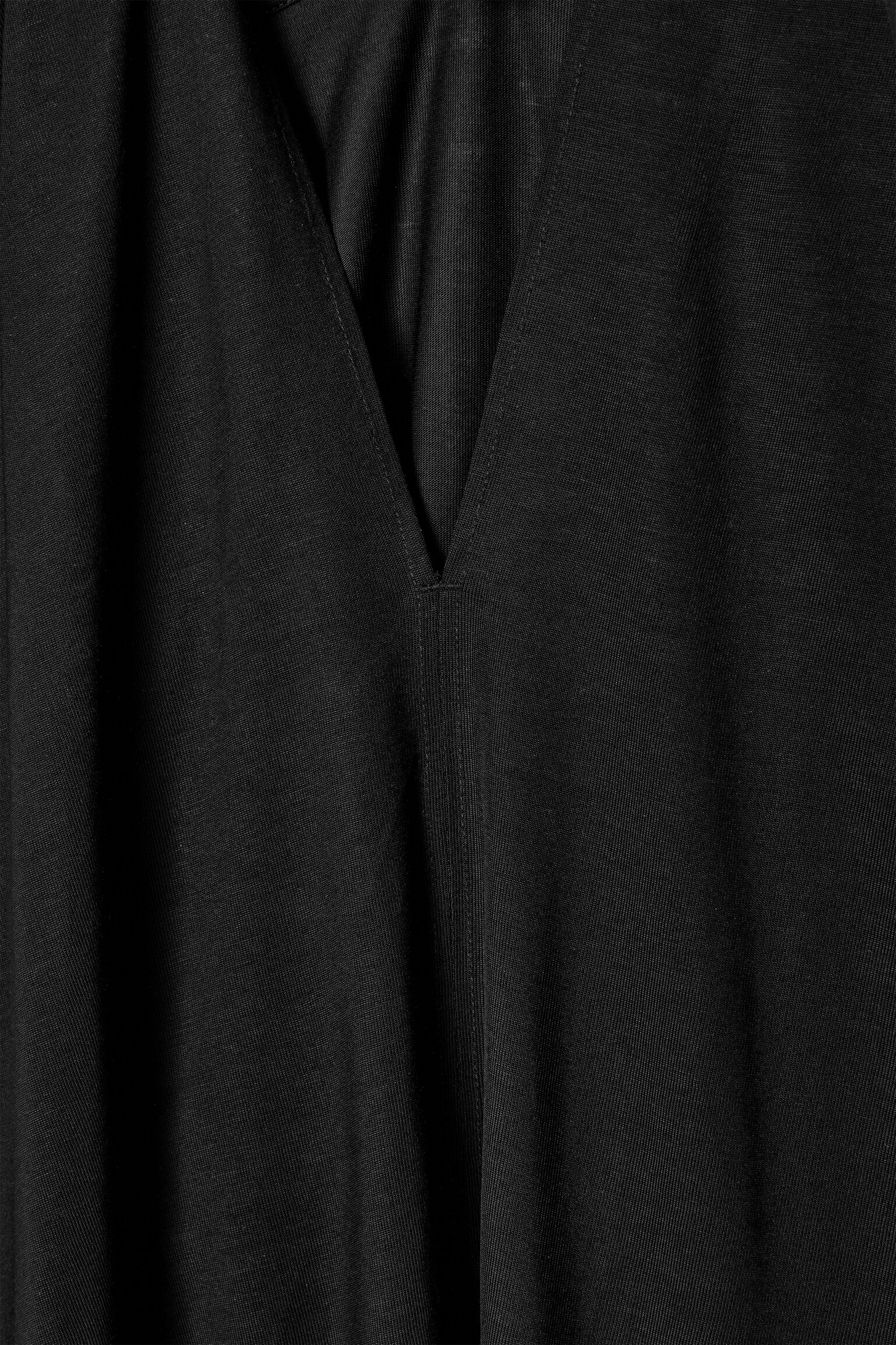 TOP CON SCOLLO A V DRAPPEGGIATO - NERO/AZZURRO - 4