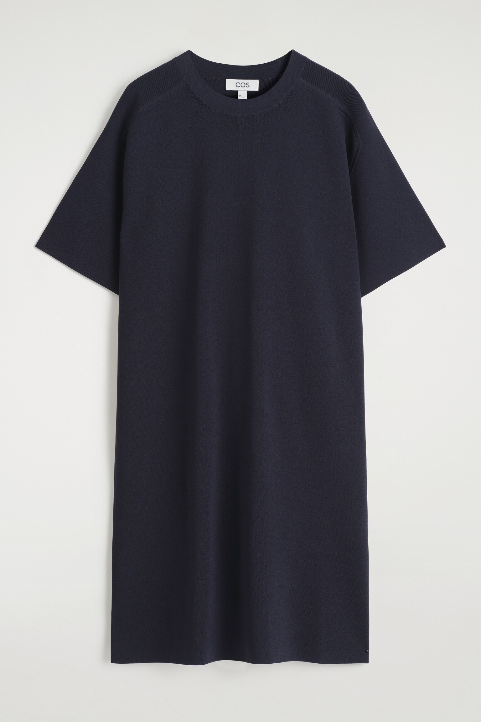 ROBE T-SHIRT EN MAILLE - BLEU MARINE/ROUGE / RAYURES - 2