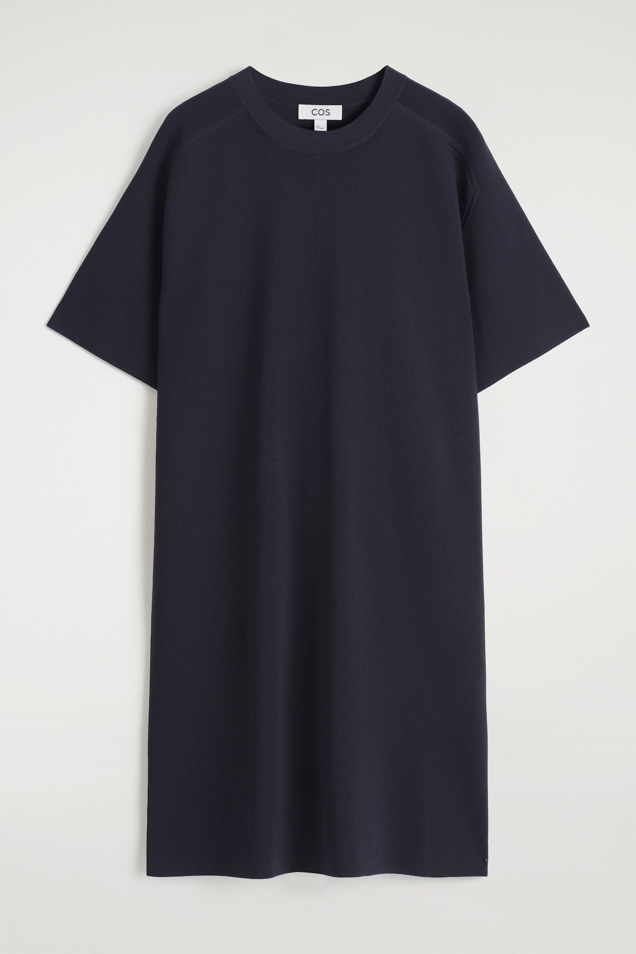 cos navy shirt dress COS Women's Knitted T-Shirt Dress in Navy