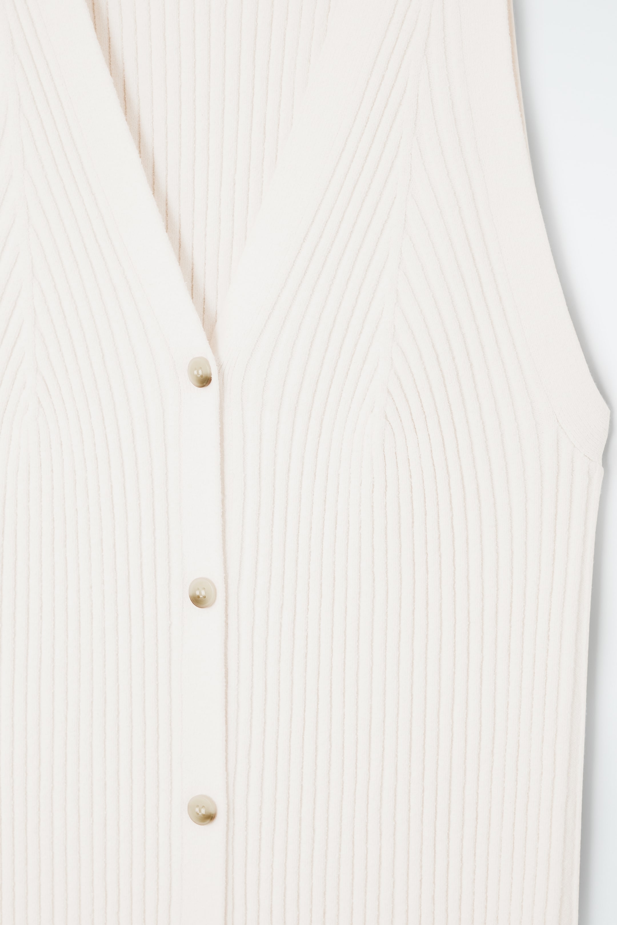 Grösseres Bild ansehen: MAXIKLEID AUS RIPPSTRICK MIT KNÖPFEN - ELFENBEIN - DAMEN | H&M CH 2