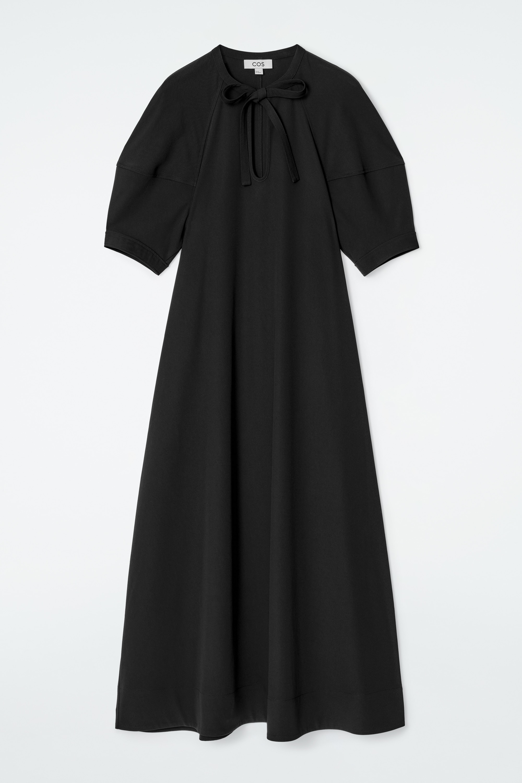 ABITO LUNGO CON LACCI - NERO