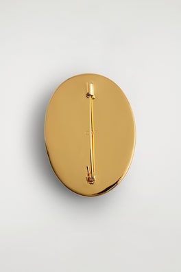 LAPIS LAZULI BROOCH — GOLD / BLUE 2