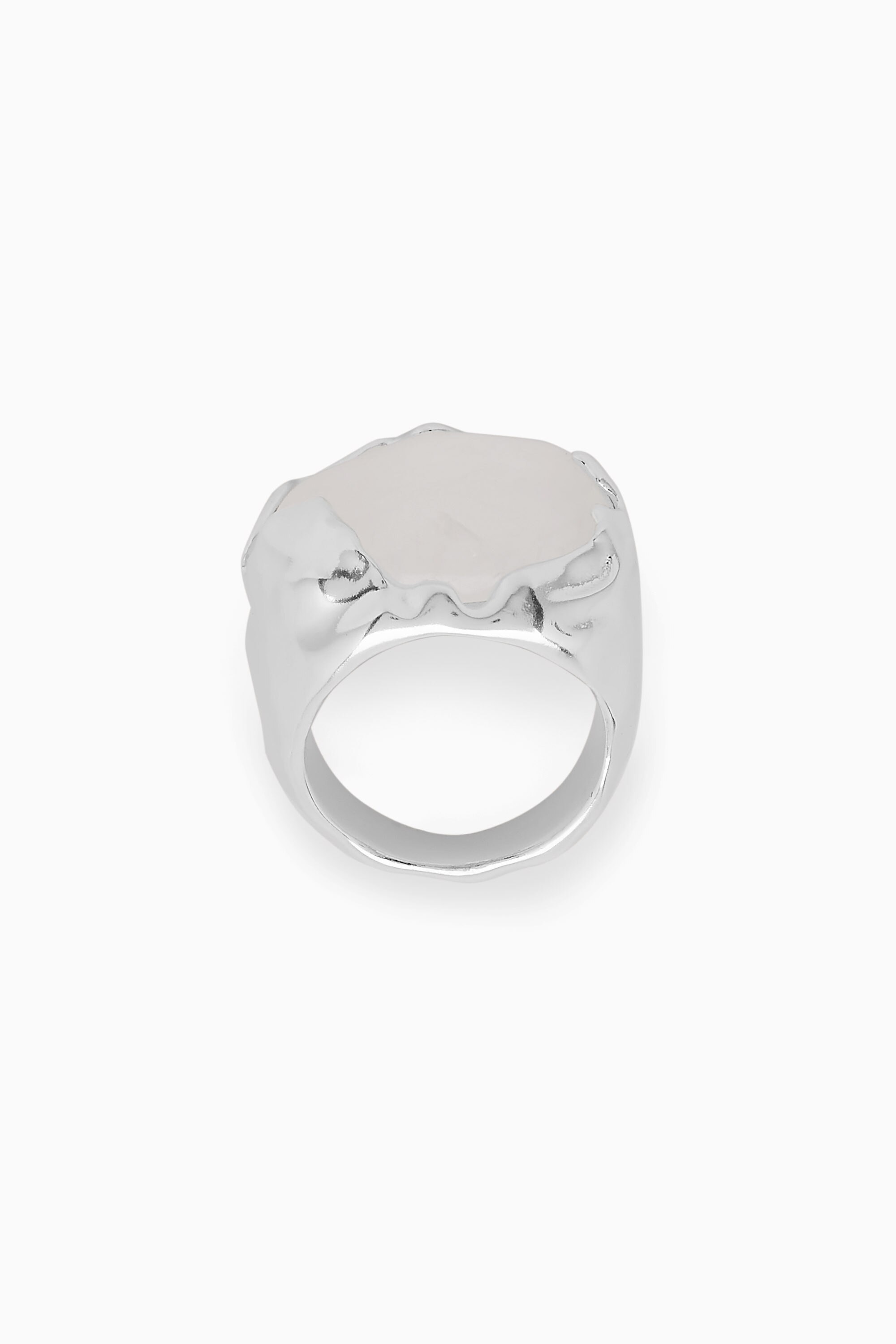 SEMI-PRECIOUS STONE RING - SILVER | COS US